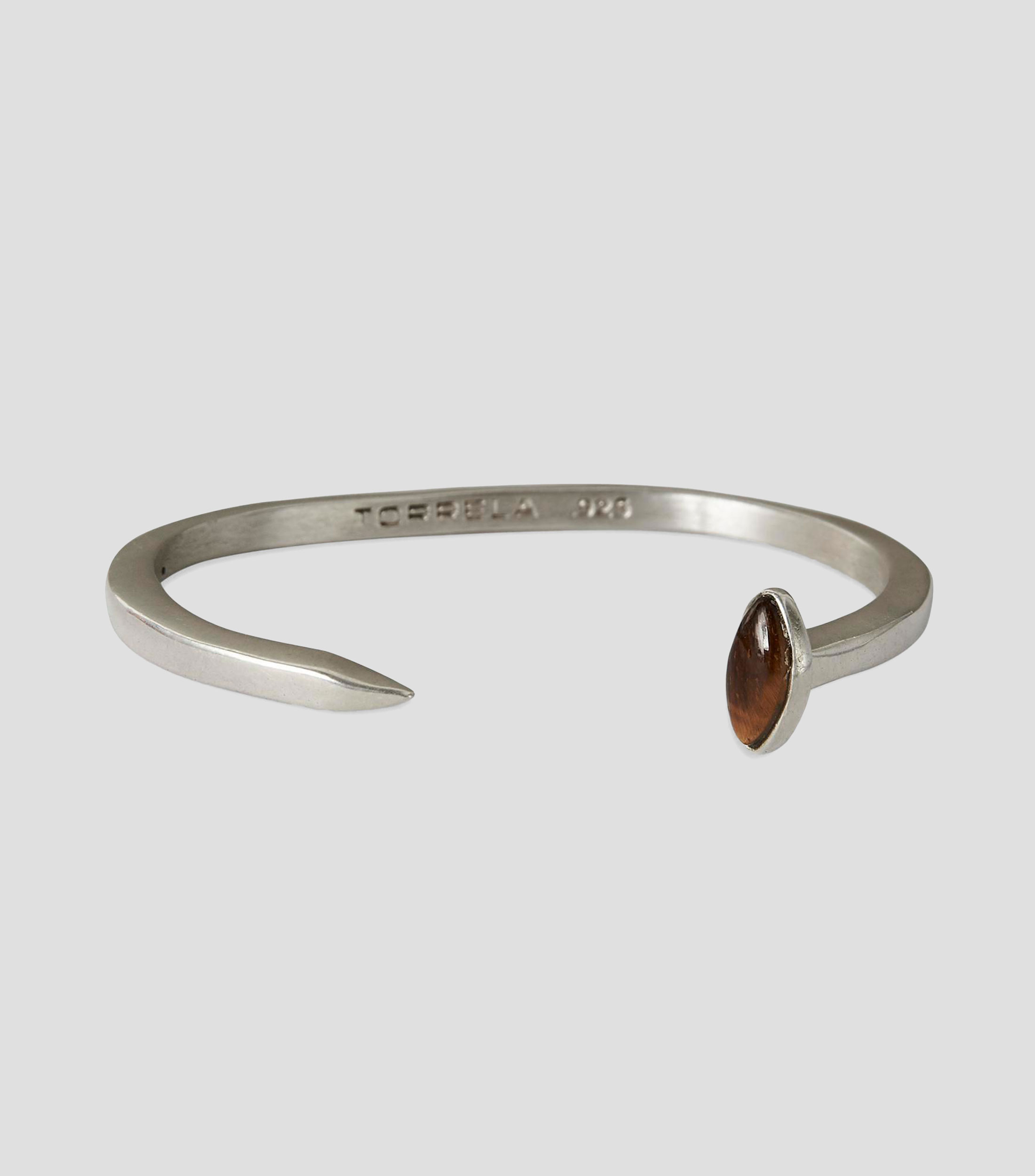 Brazalete en plata .925 ojo de tigre Unisex