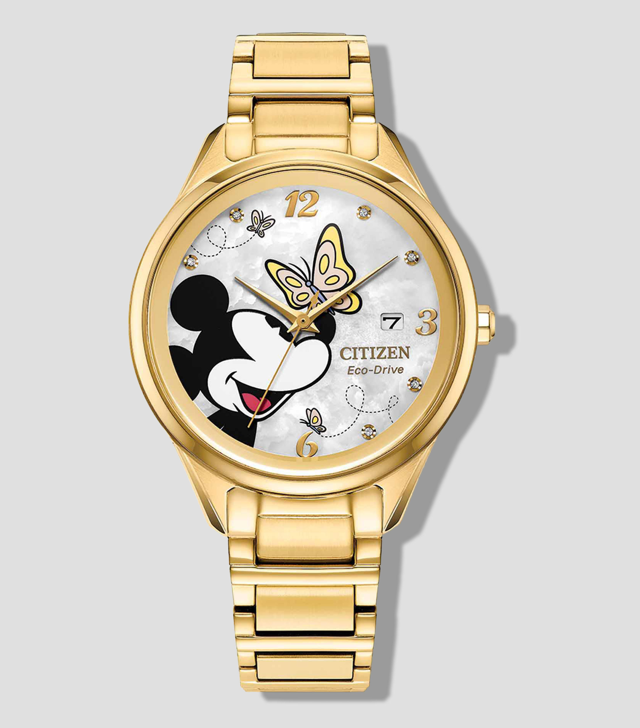 Reloj para Mujer Mickey Flutterby casual dorado