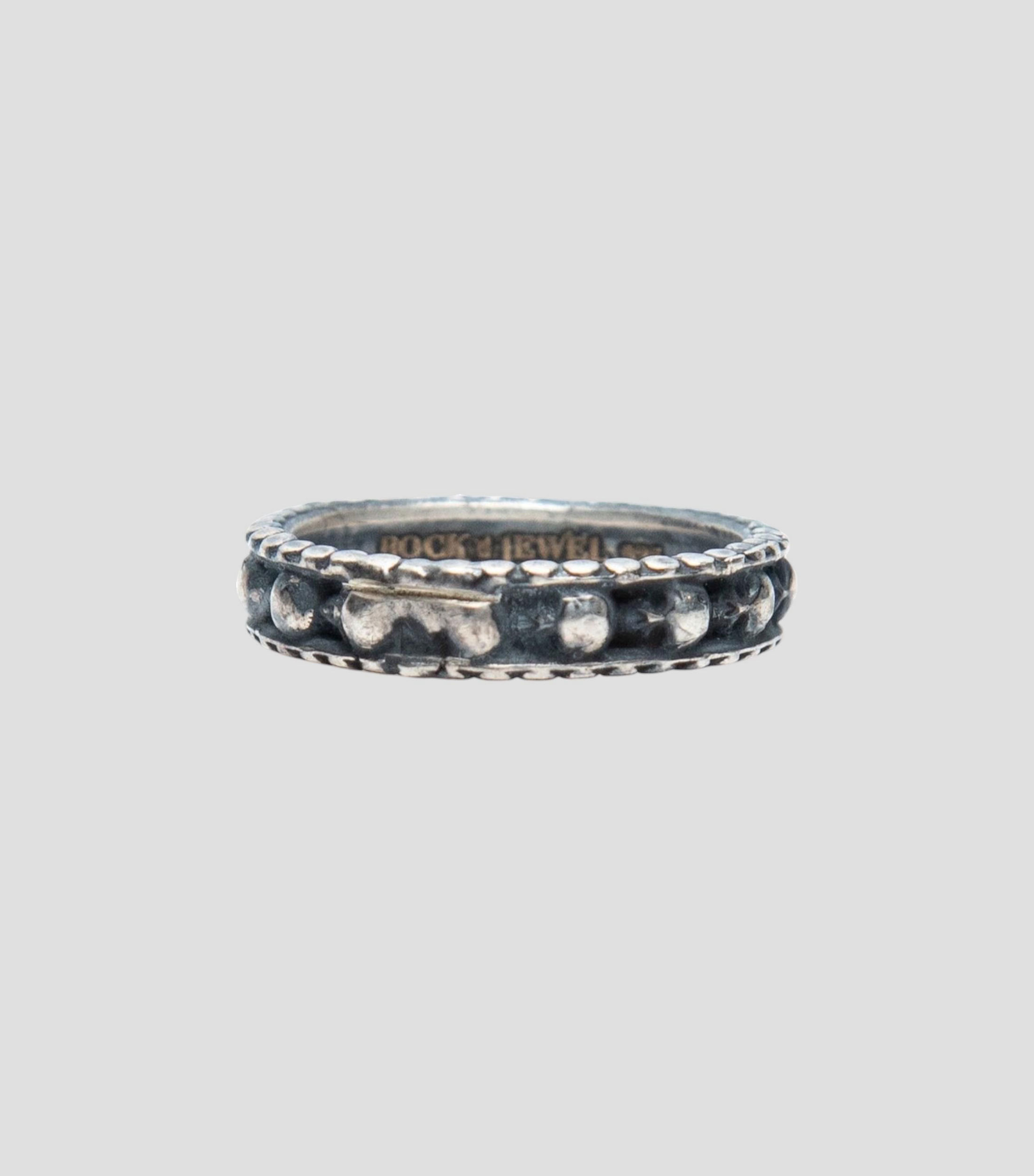 Anillo en plata .925 Round Skulls Unisex