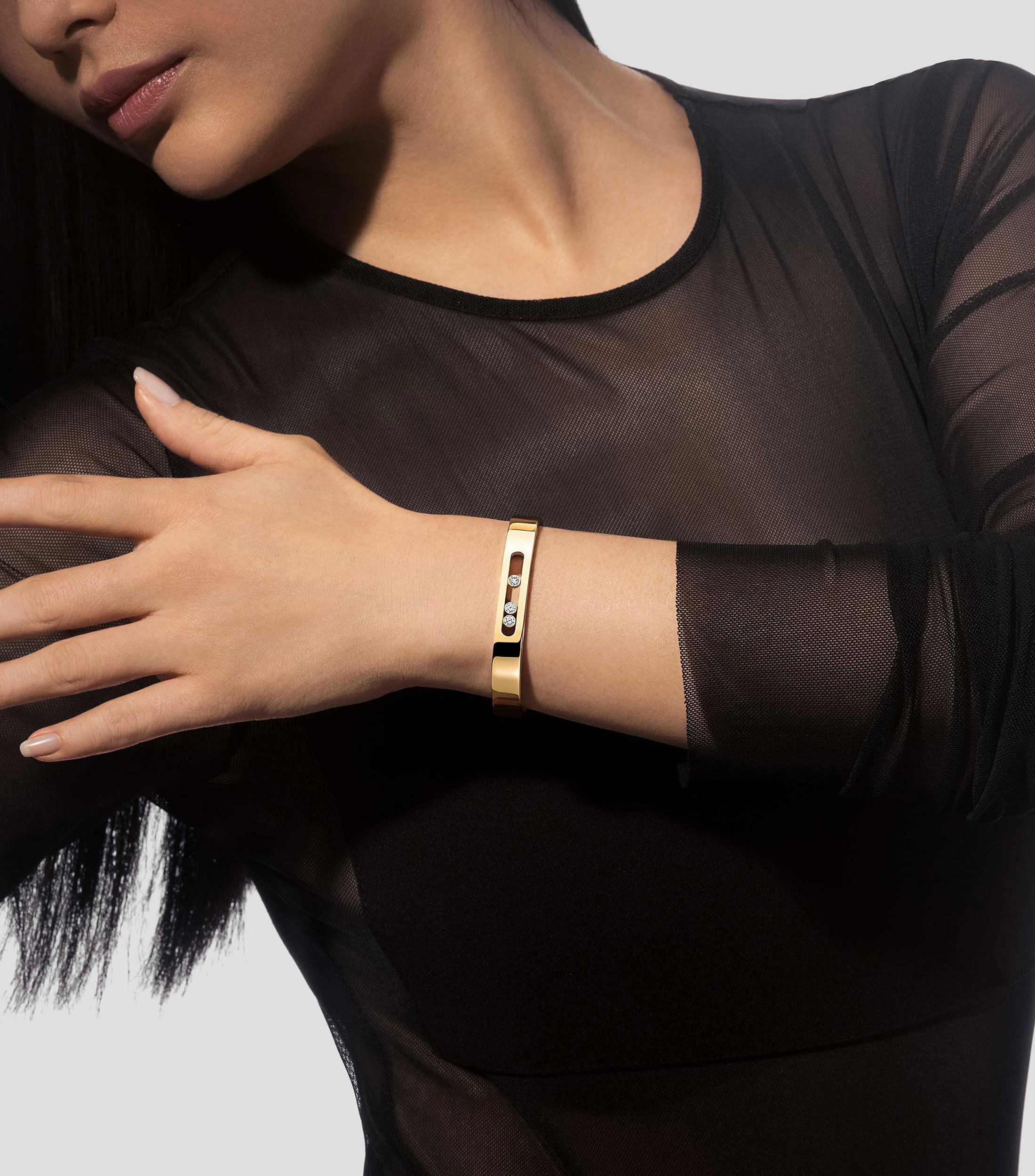 Brazalete Move Jo Open en oro amarillo Mujer
