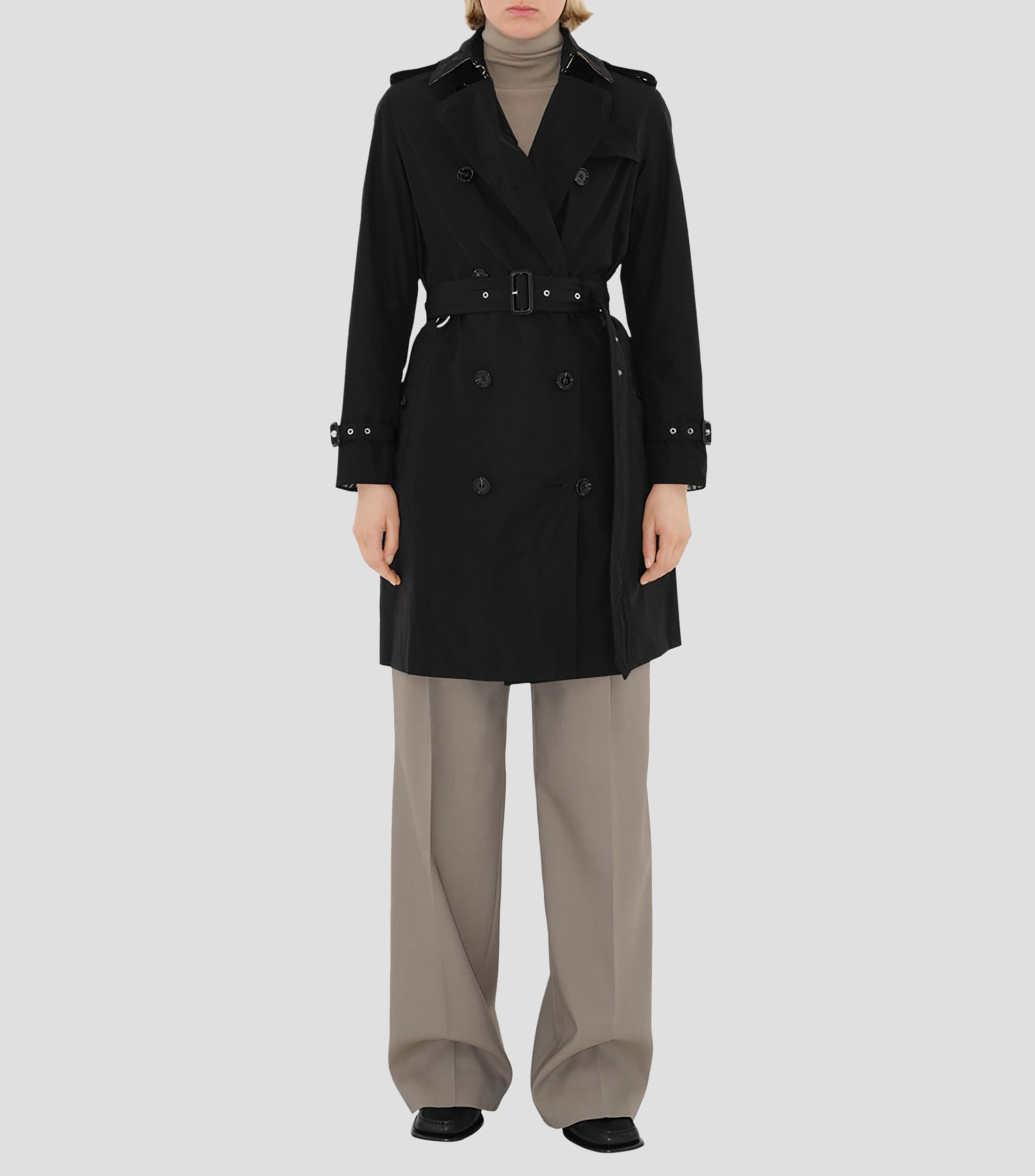 Gabardina midi con botones cruzados y lazo Kensington Mujer