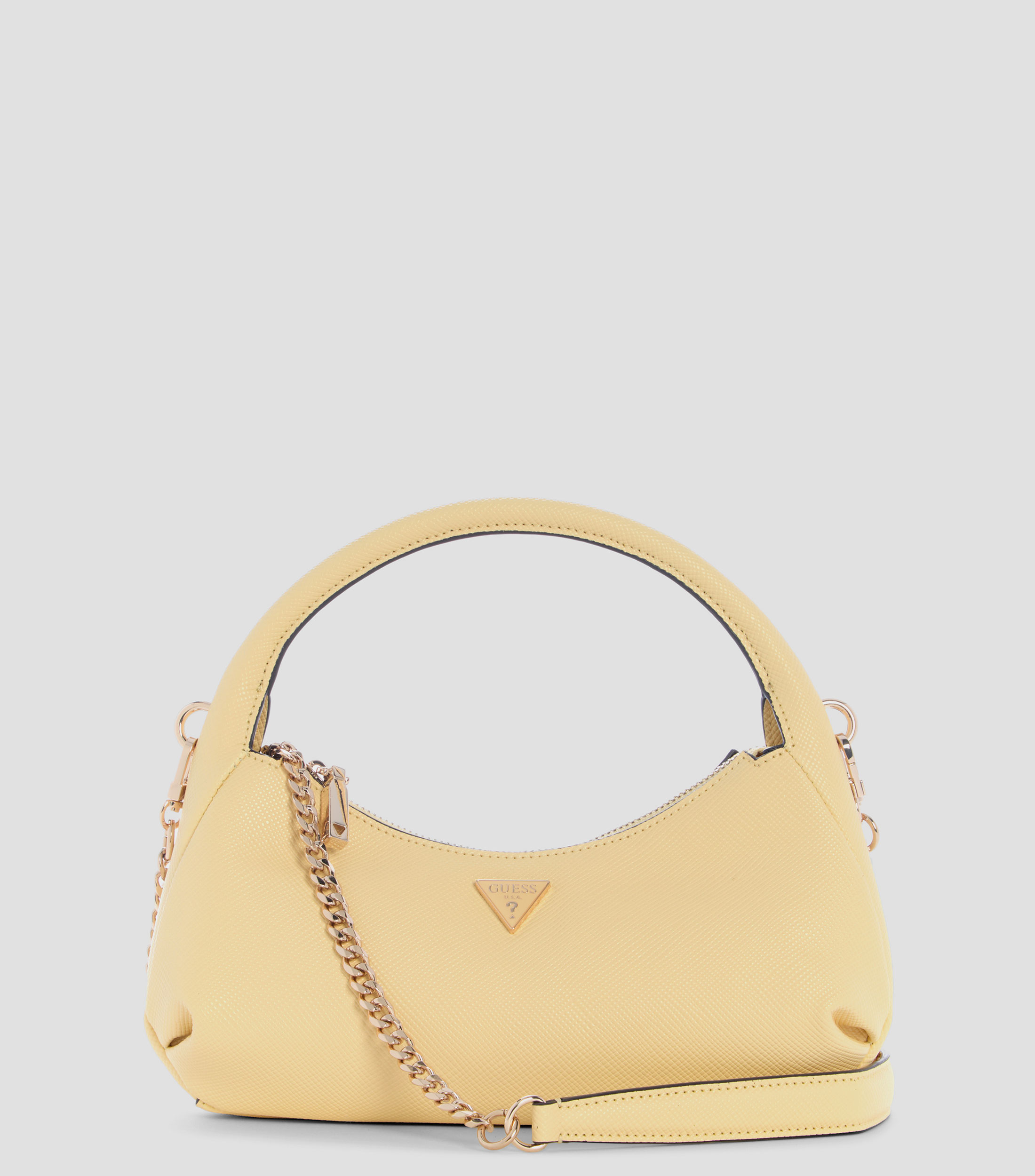 Bolsa hobo lisa con detalle texturizado Mujer