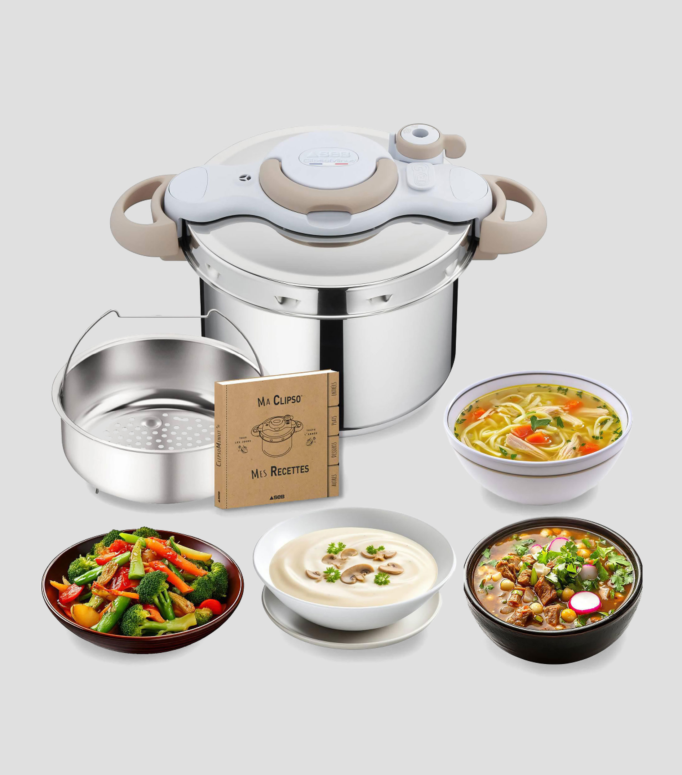 Olla de Presion en Acero Inoxidable Clipso Minut Eco 6 L
