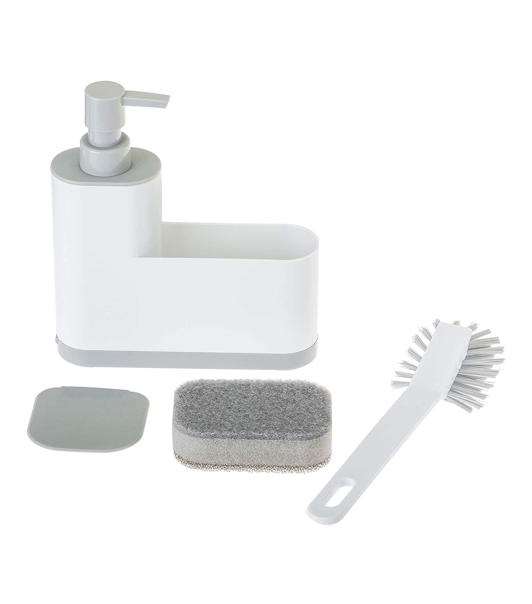 Set de Fregadero 4 Piezas Monobloc, Blanco