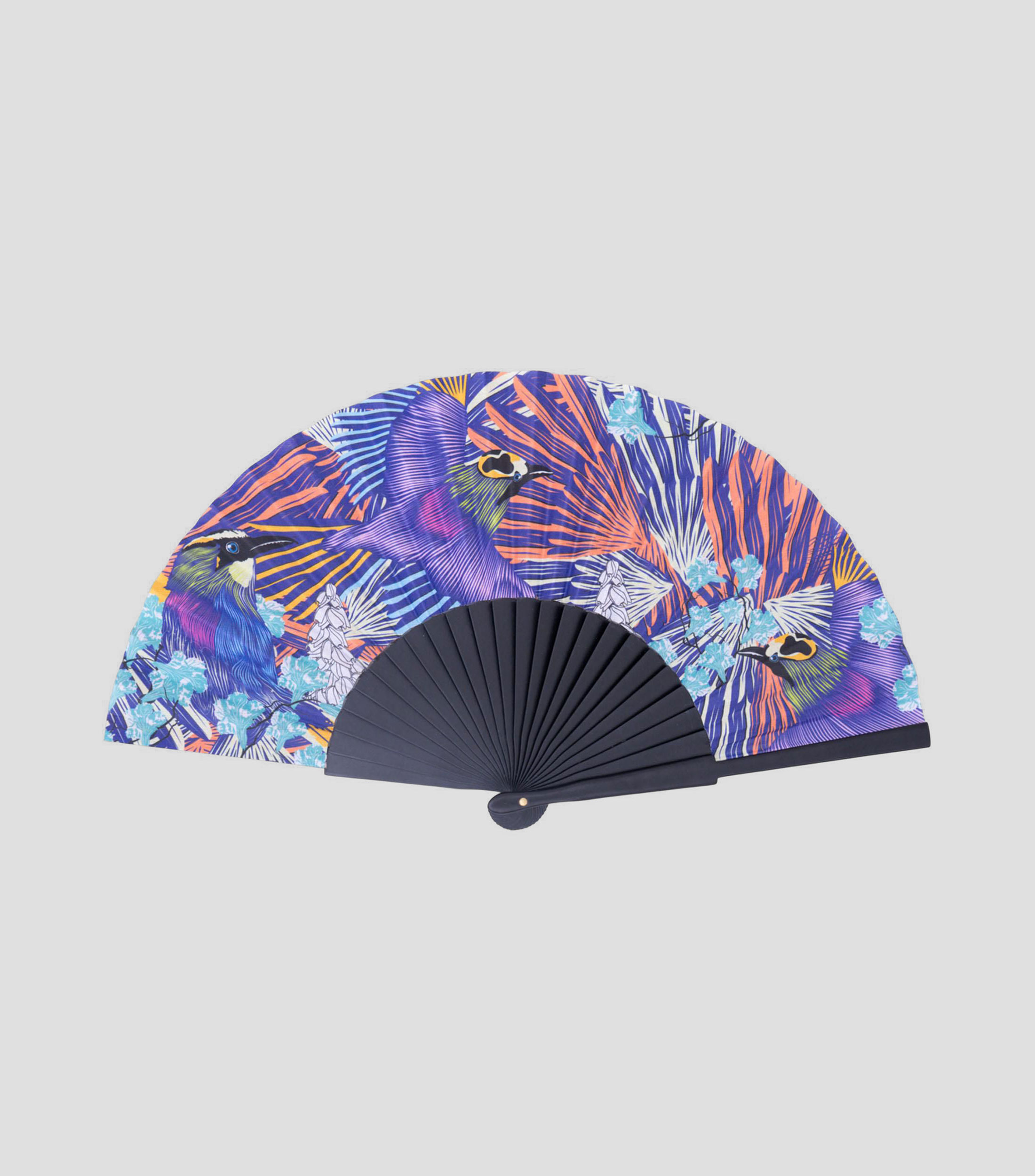 Abanico multicolor estampado Torogoz Mujer