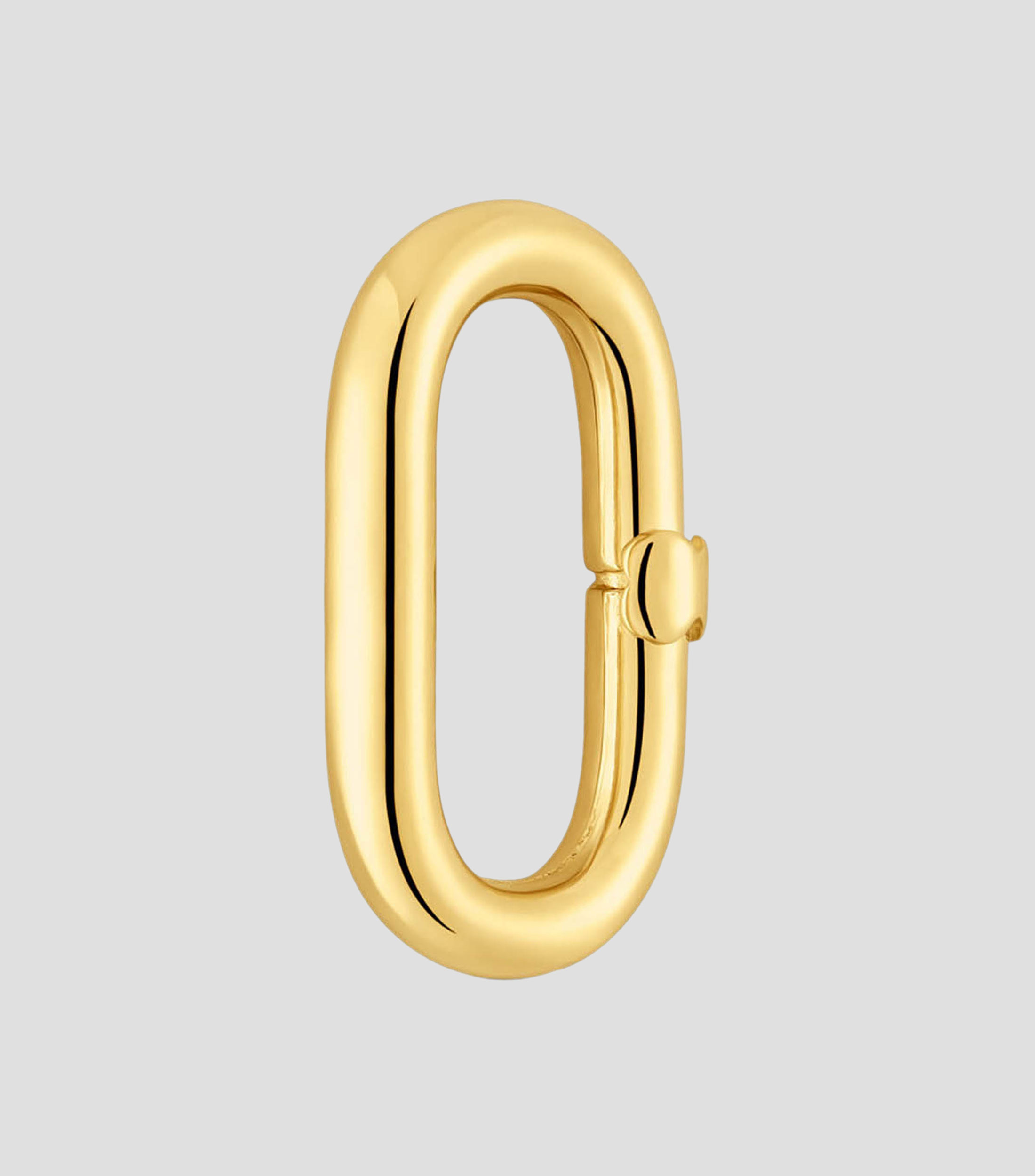 Anilla mediana en plata Hold Oval Mujer
