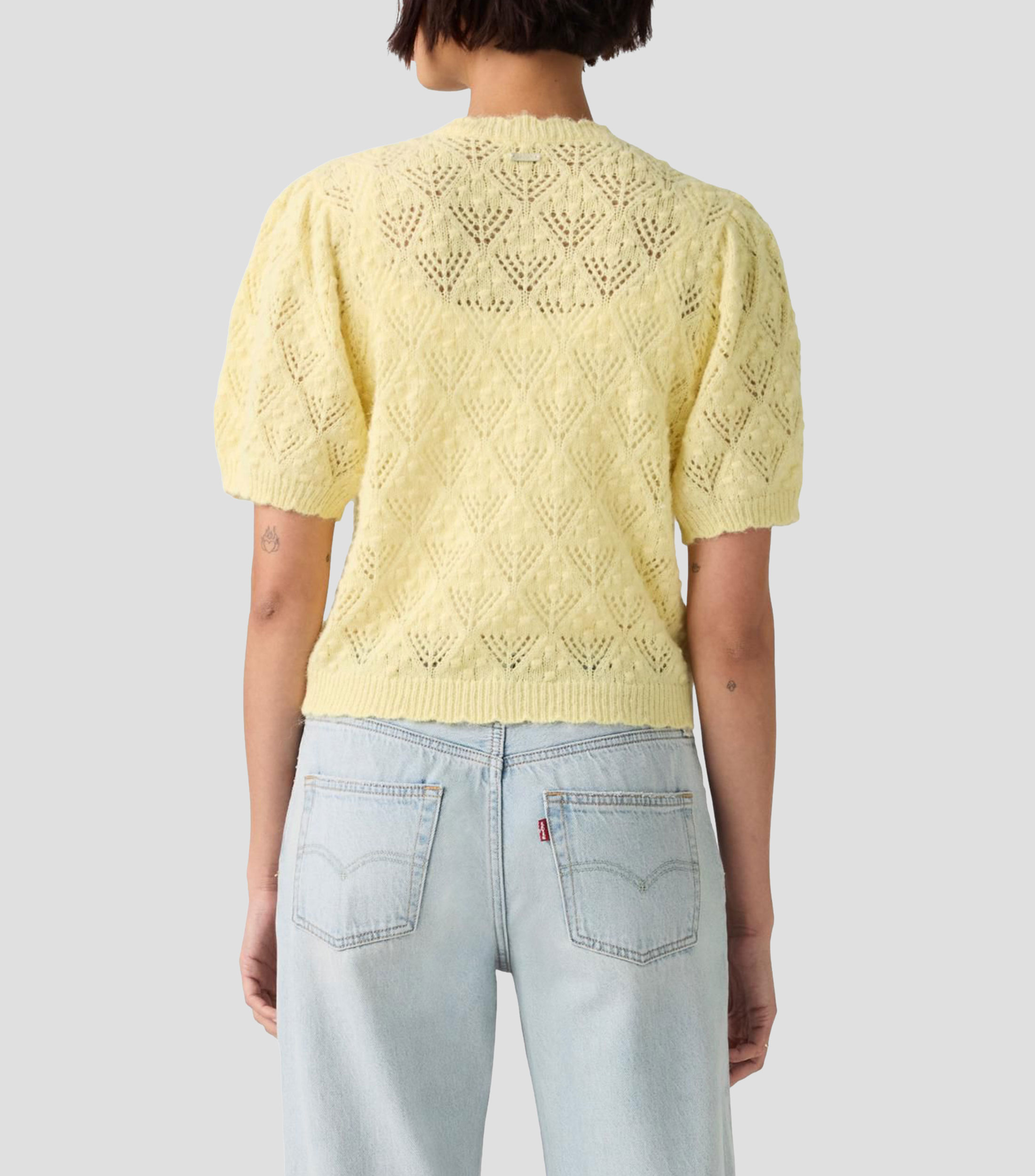 Suéter cuello redondo liso Mujer