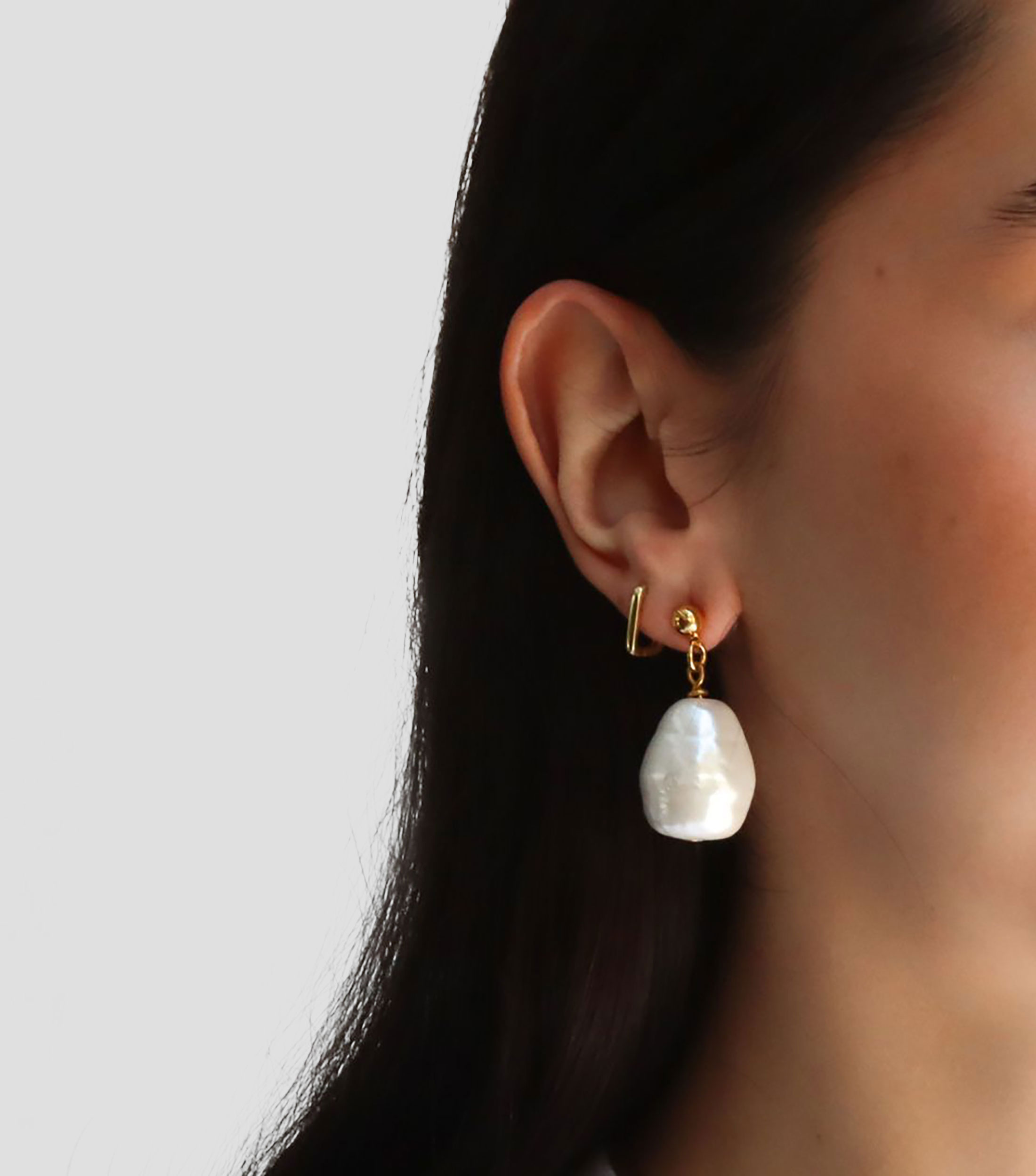 Aretes con perla Mujer
