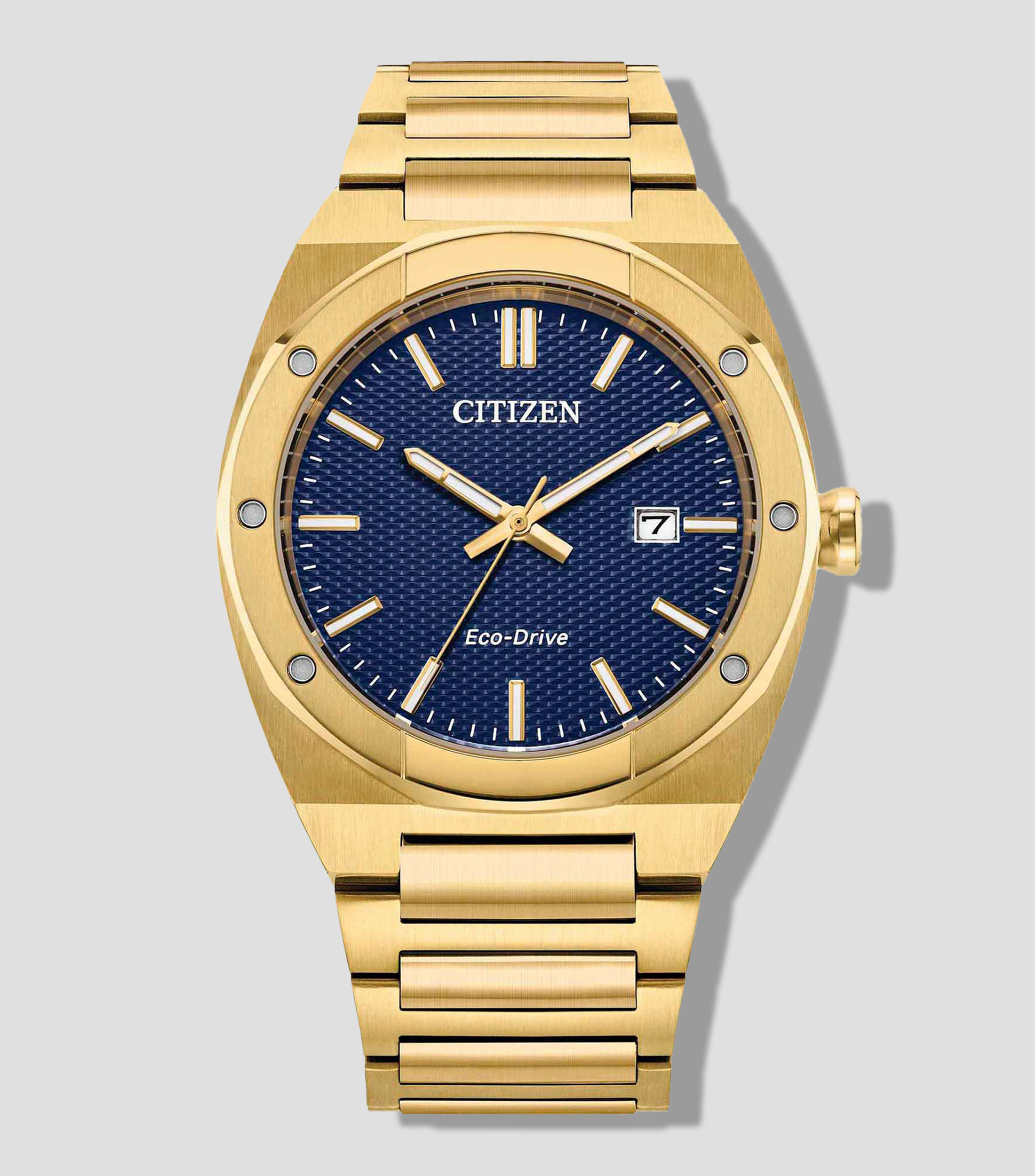 Reloj para Hombre Sport Luxury Integrated casual dorado, azul