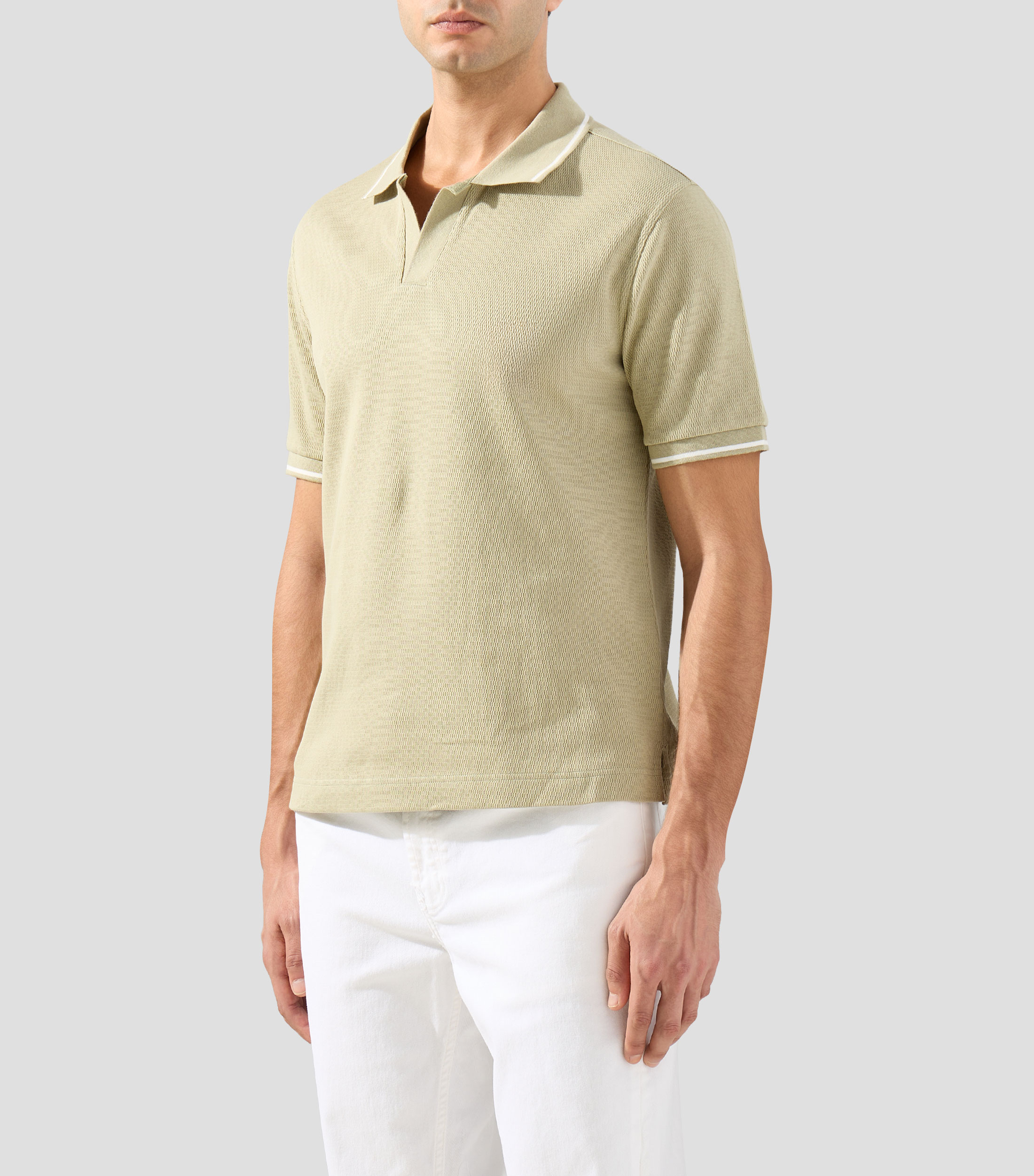 Playera tipo polo manga corta diseño sólido Hombre
