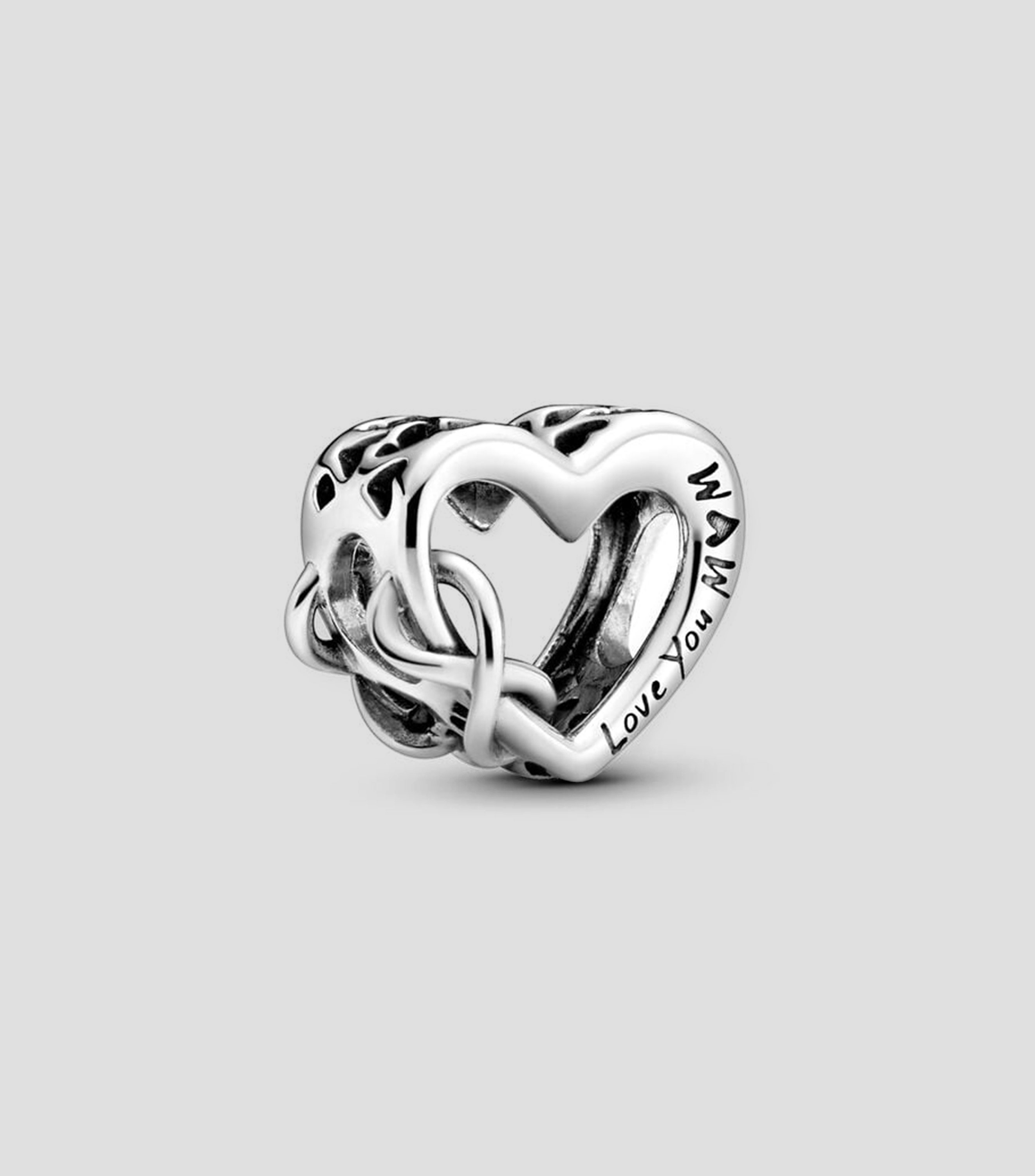 Charm de corazon con infinito en Plata .925 Pandora Moments Mujer