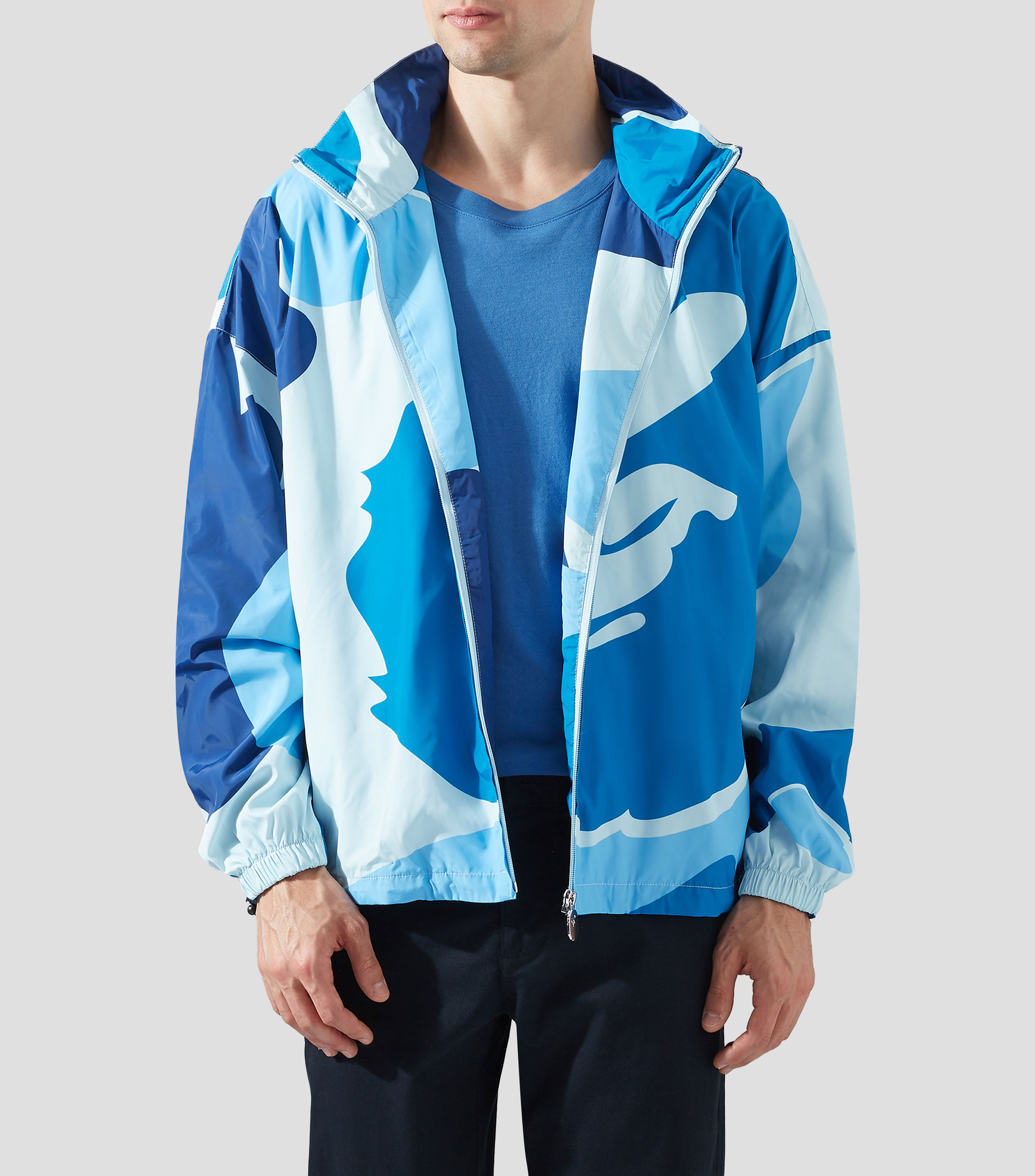 Chamarra impermeable con capucha Hombre