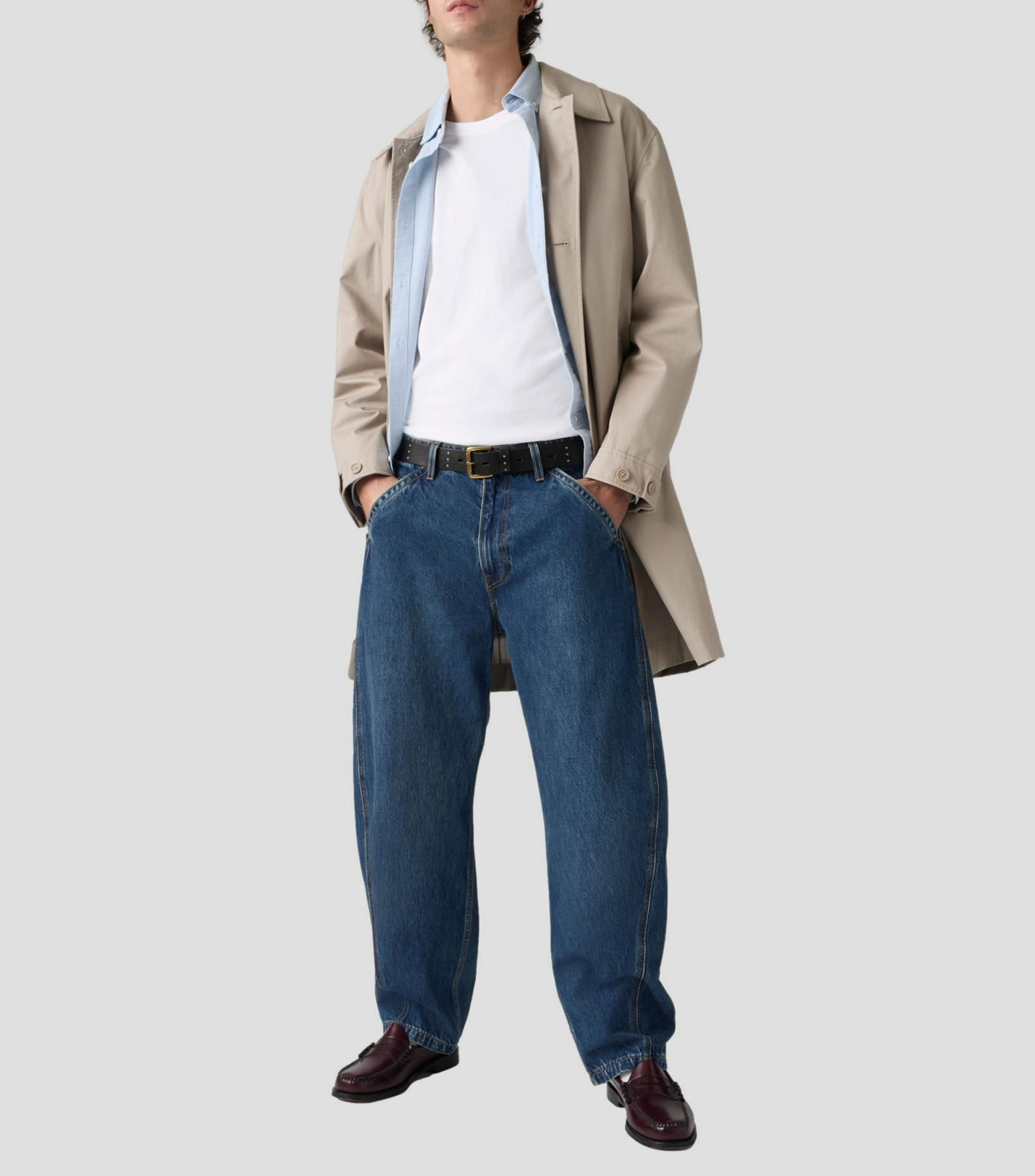 Jeans Baggy Barrel Amplio Hombre