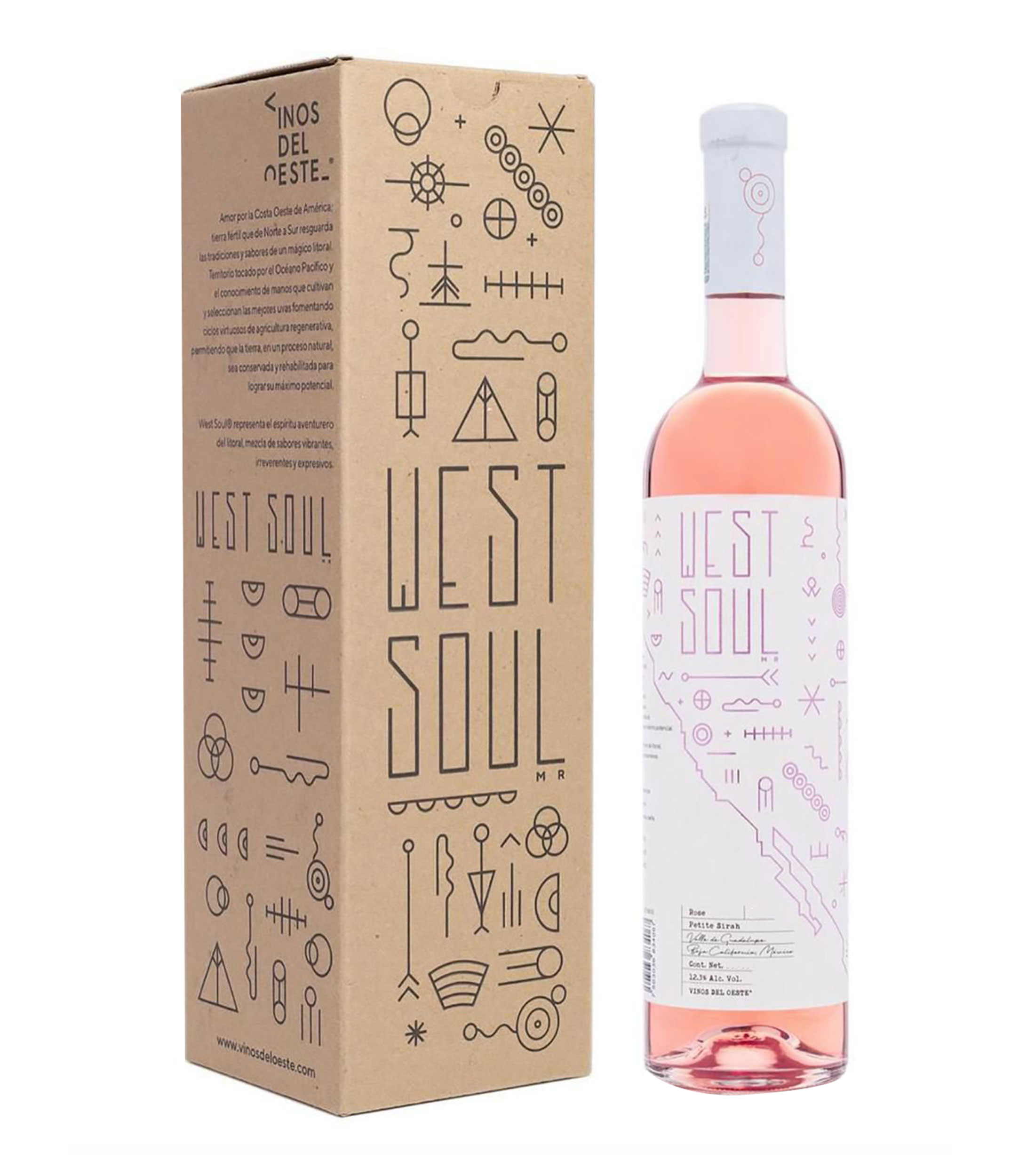 Vino rosado Syrah West Soul 2021, México, 750 ml