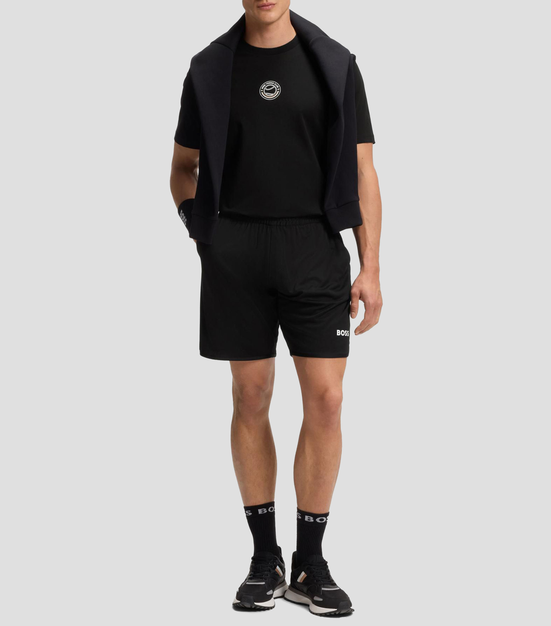 Playera de algodón elástico con ilustración de tenis Hombre