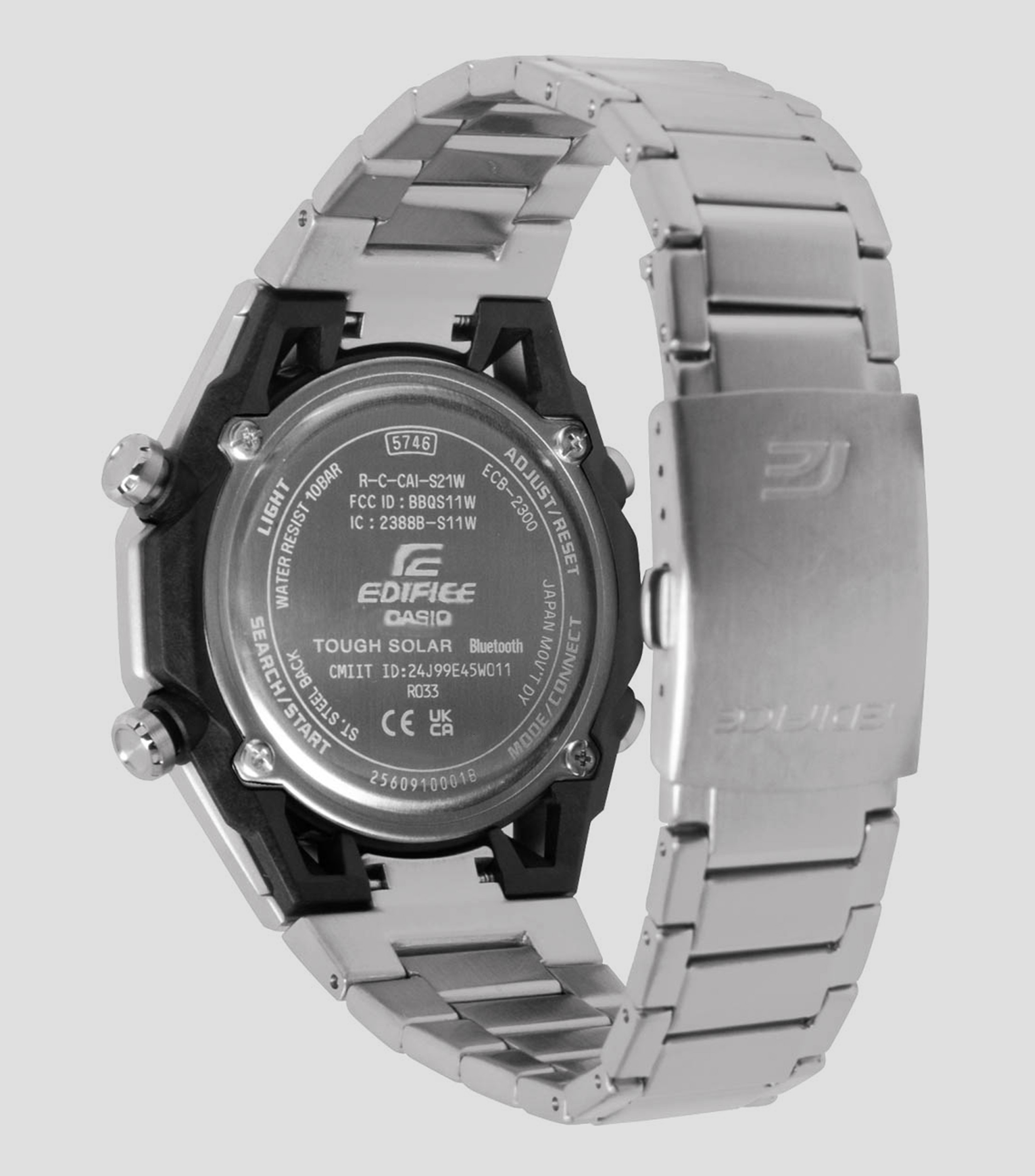 Reloj para Hombre Edifice ECB 2300 Sospensione Casual Plateado
