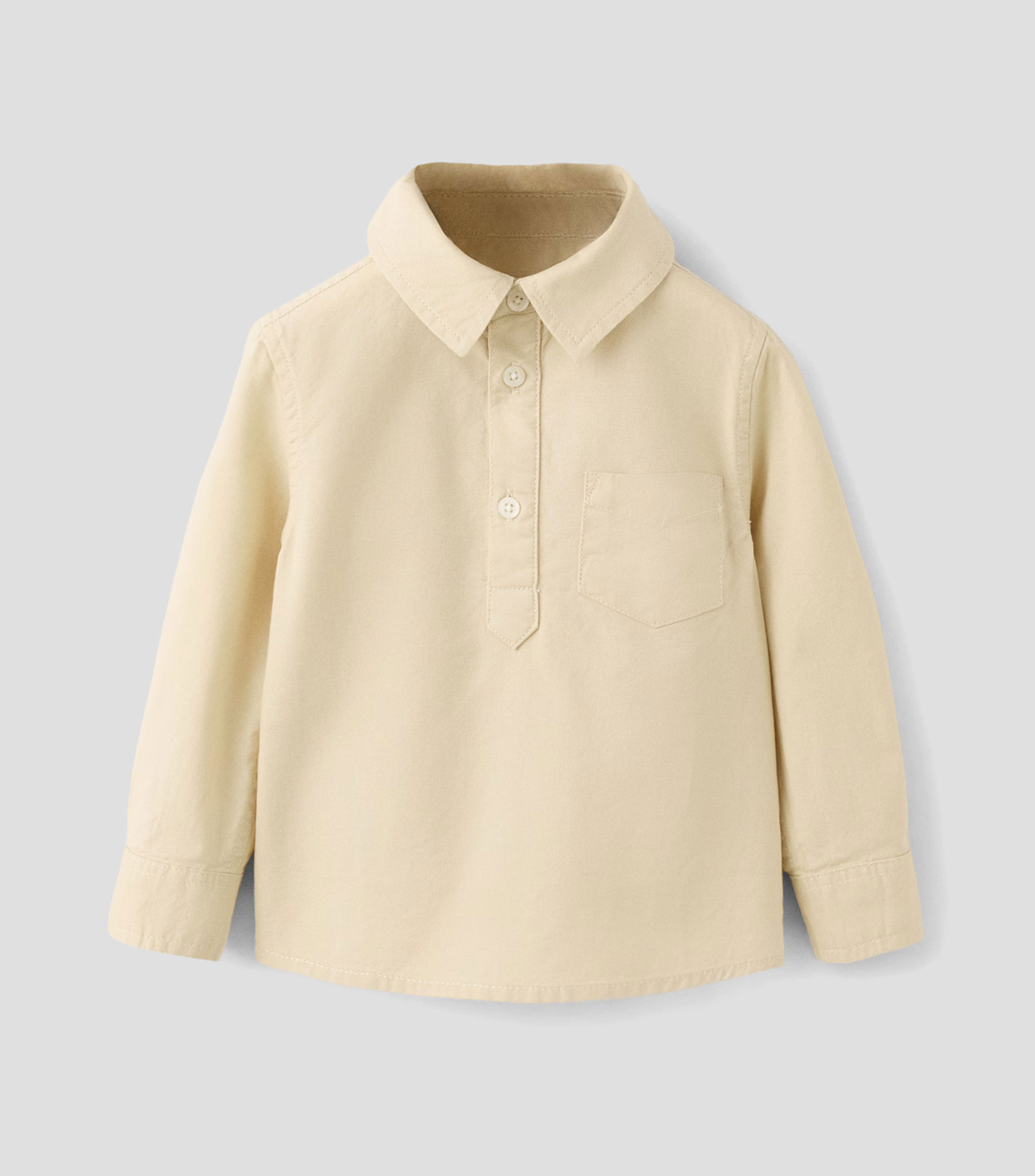 Camisa lisa de manga larga Niño