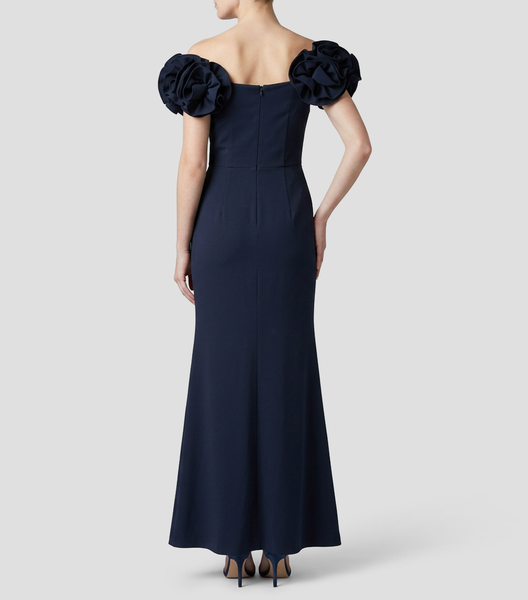 Vestido largo liso Mujer