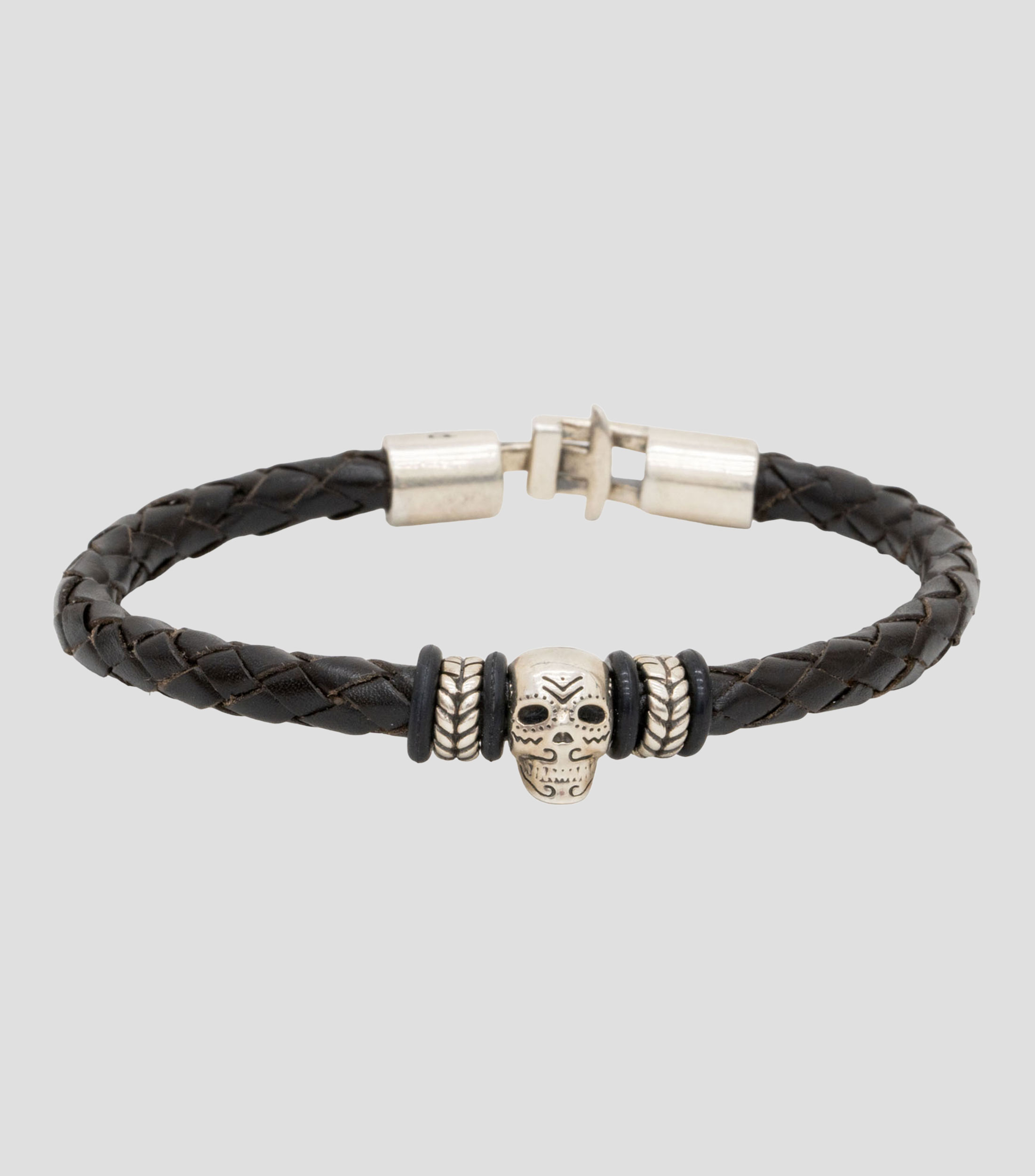 Pulsera negra en piel Hombre