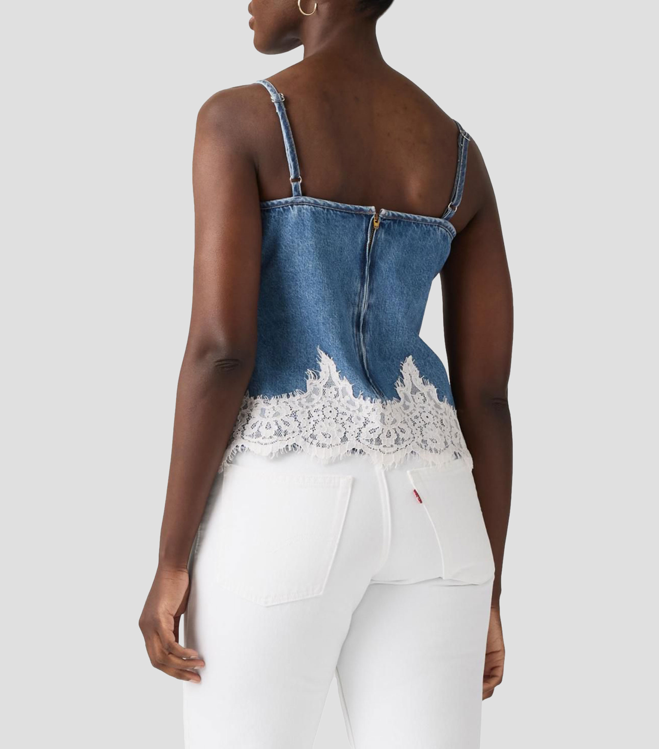 Blusa liso sin mangas Mujer