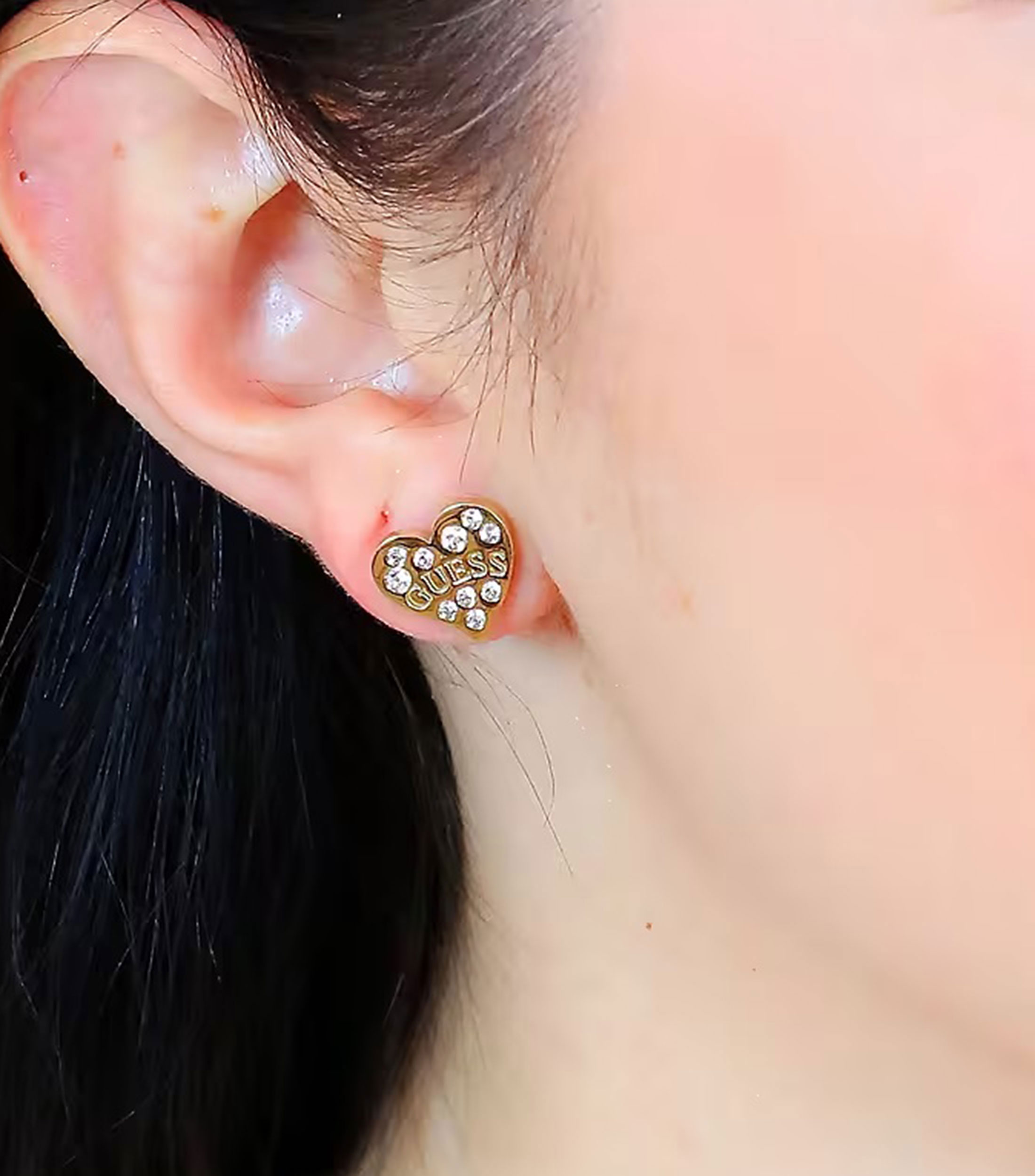 Aretes Corazón Studs Party Mujer