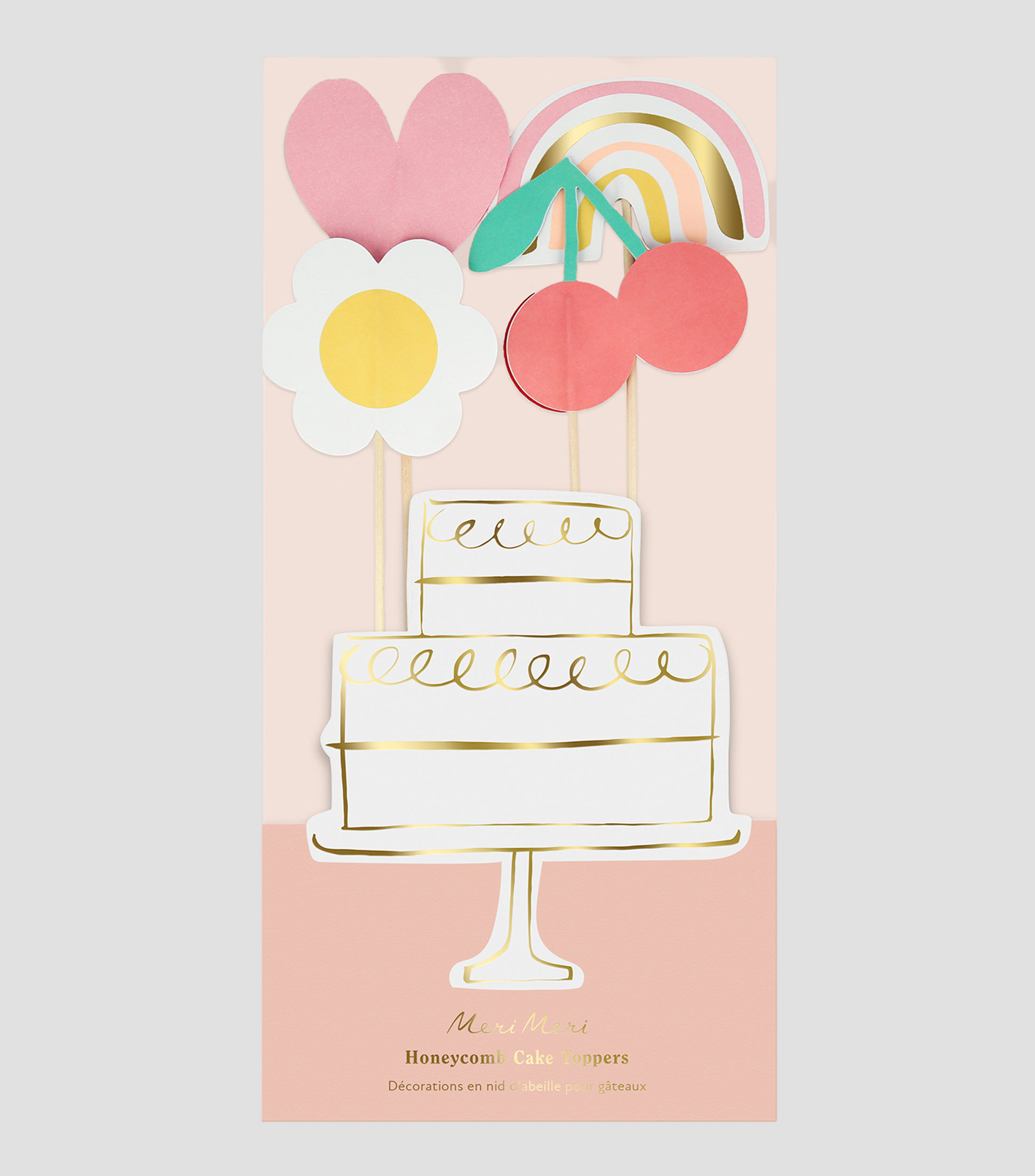 Set 4 Cake Toppers Happy Icons
