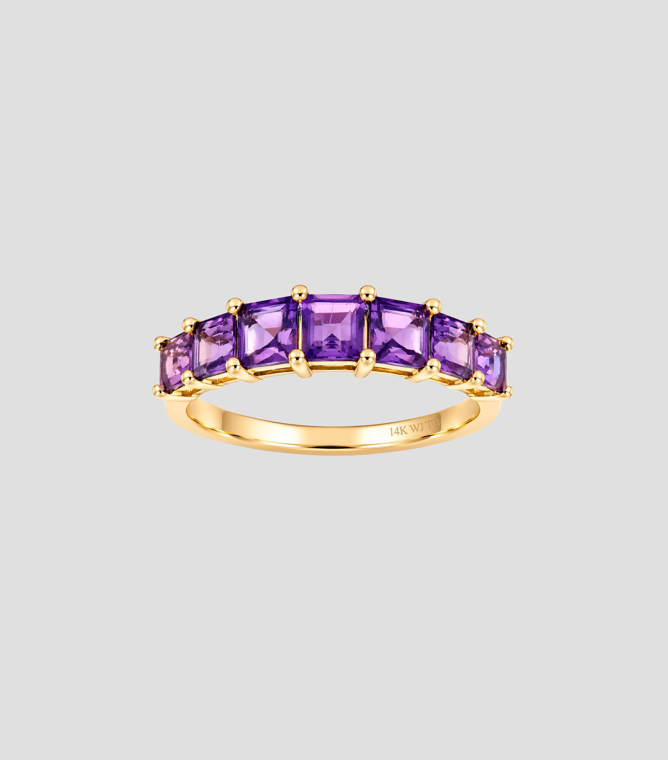 Anillo churumbela en Oro de 14 Kilates con Amatistas Mujer