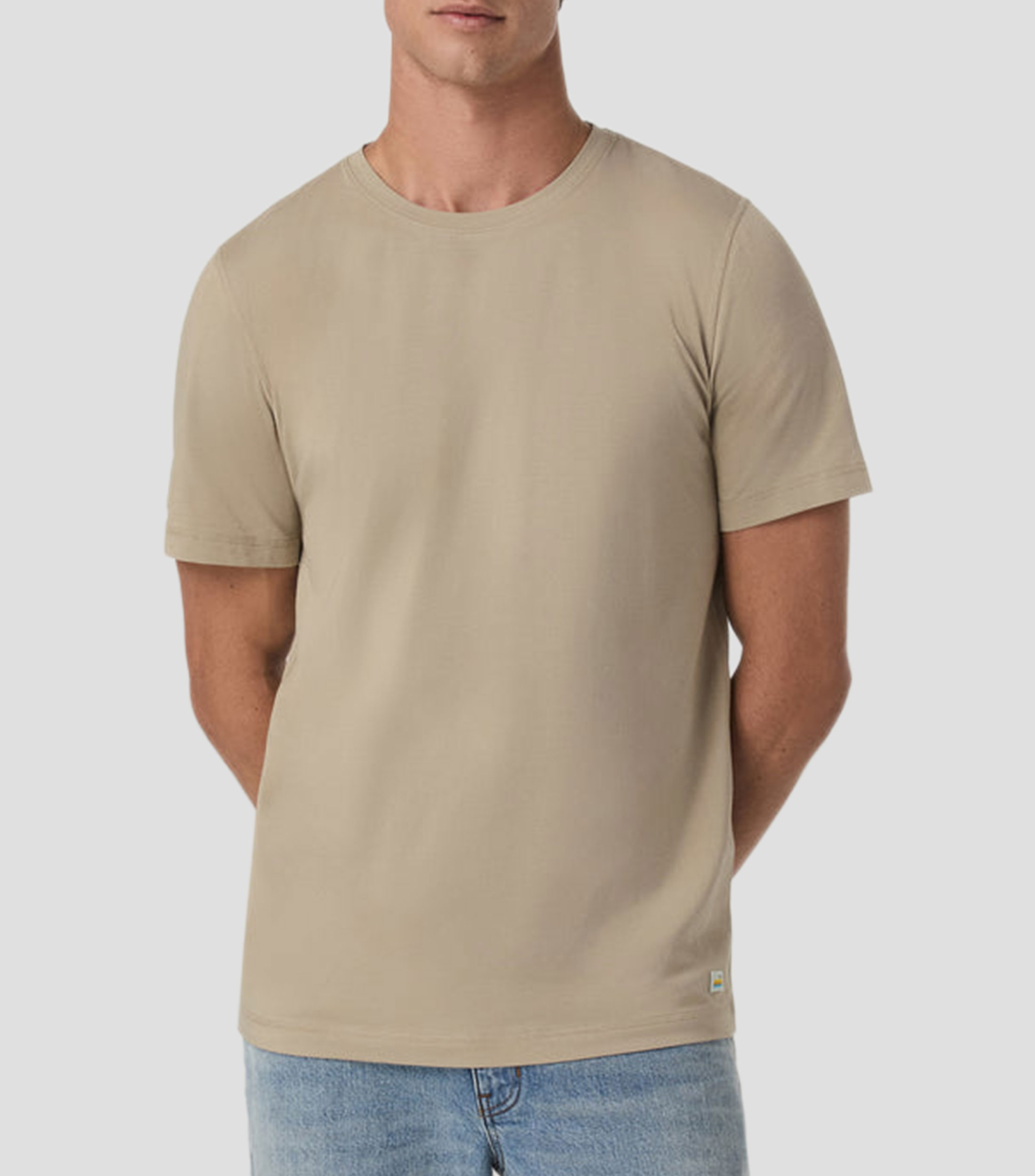 Playera cuello redondo manga corta lisa Hombre