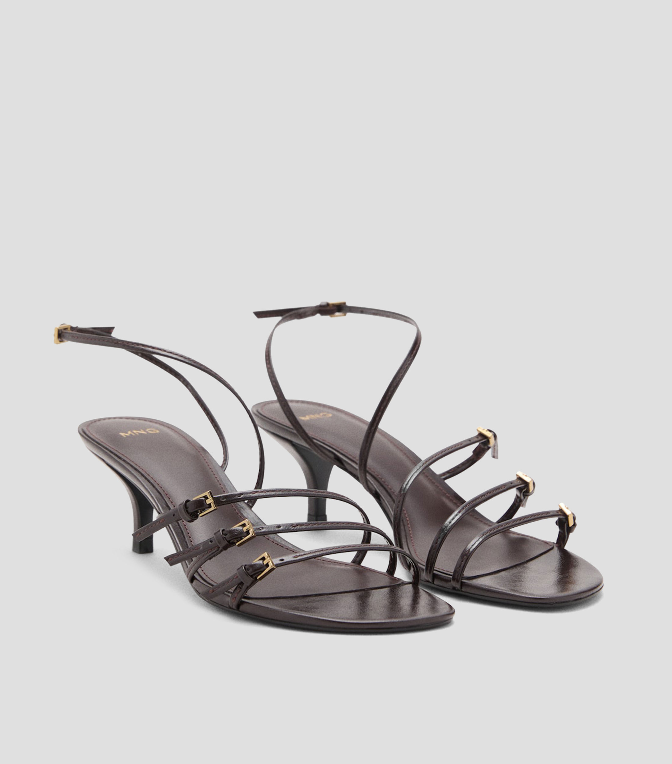 Sandalias con Tacon Bajo Cuadrado Mujer