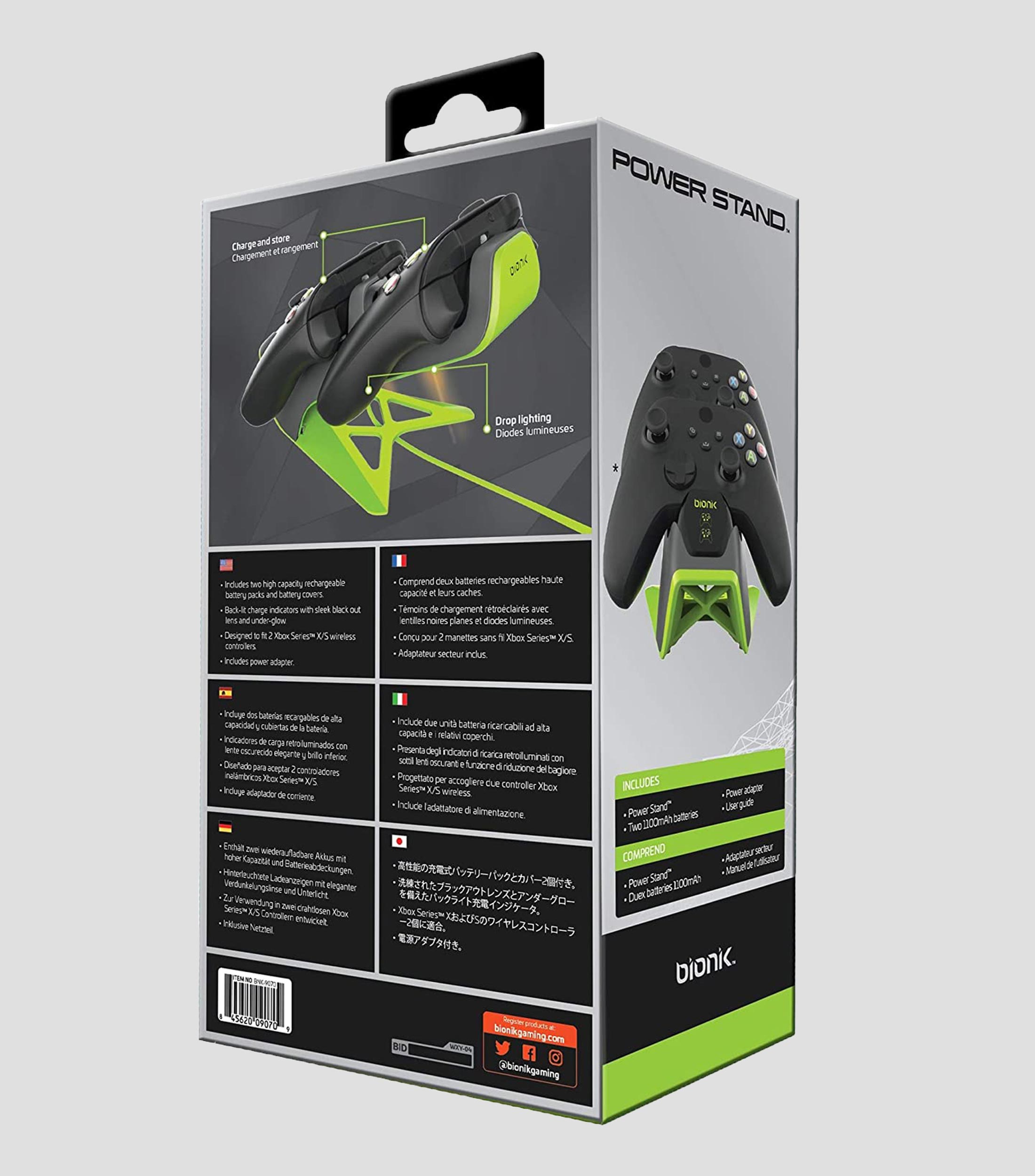 Base de carga Powerstand para controles de Xbox Series X - S negro