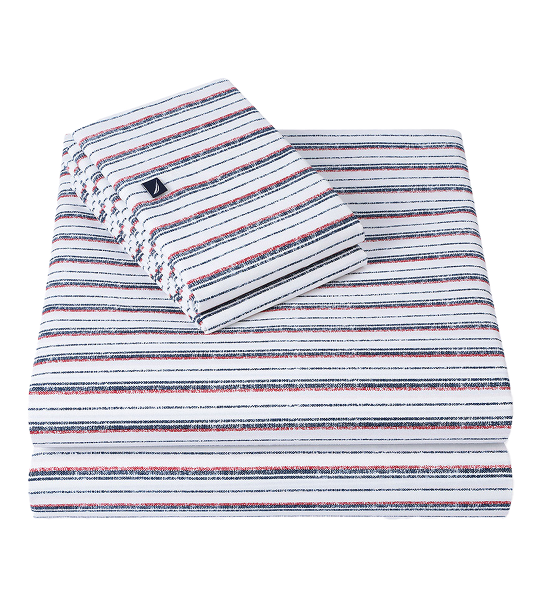 Juego de Sabanas Individual Avery Stripe Navy Red