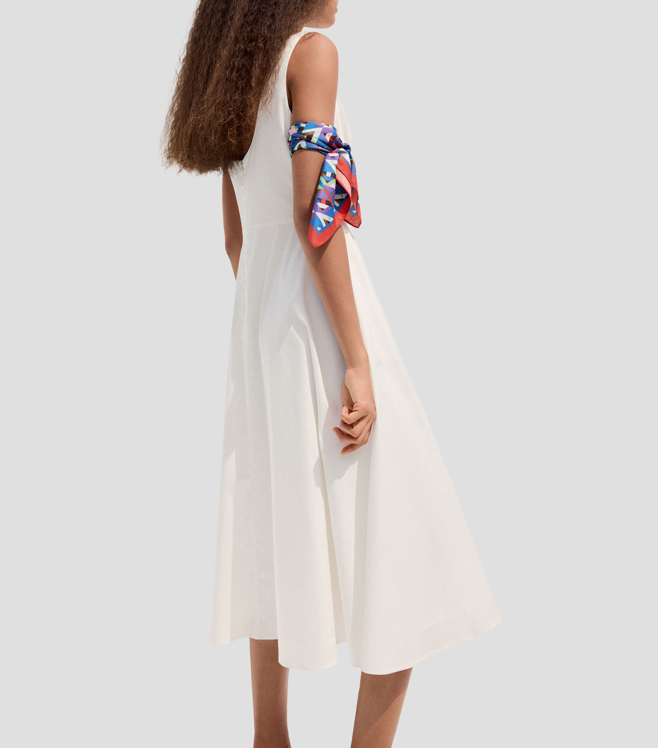 Vestido midi liso Mujer