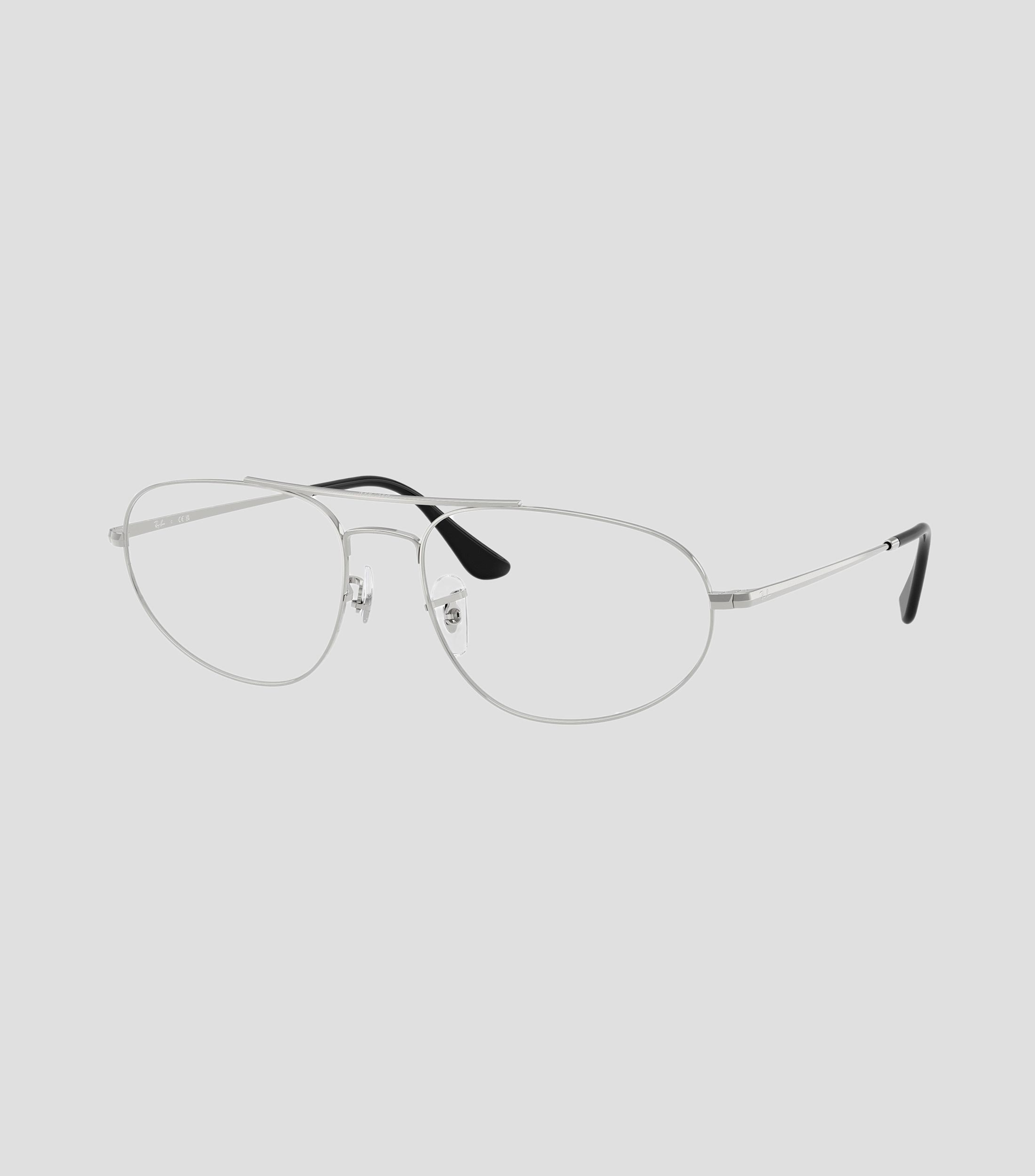 Lentes oftálmicos aviador Plateados Unisex