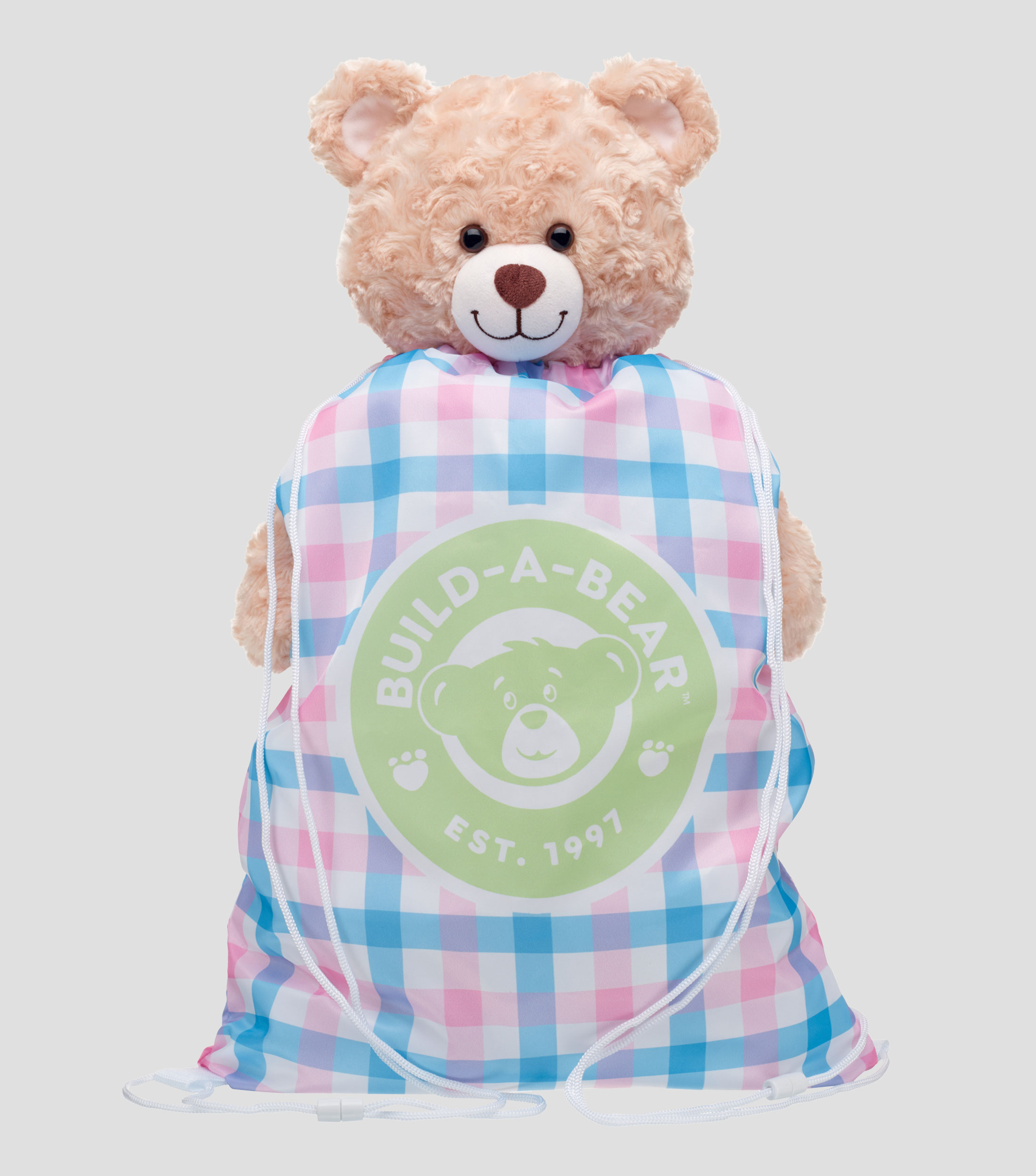 Bolsa Gingham para muñeco de peluche