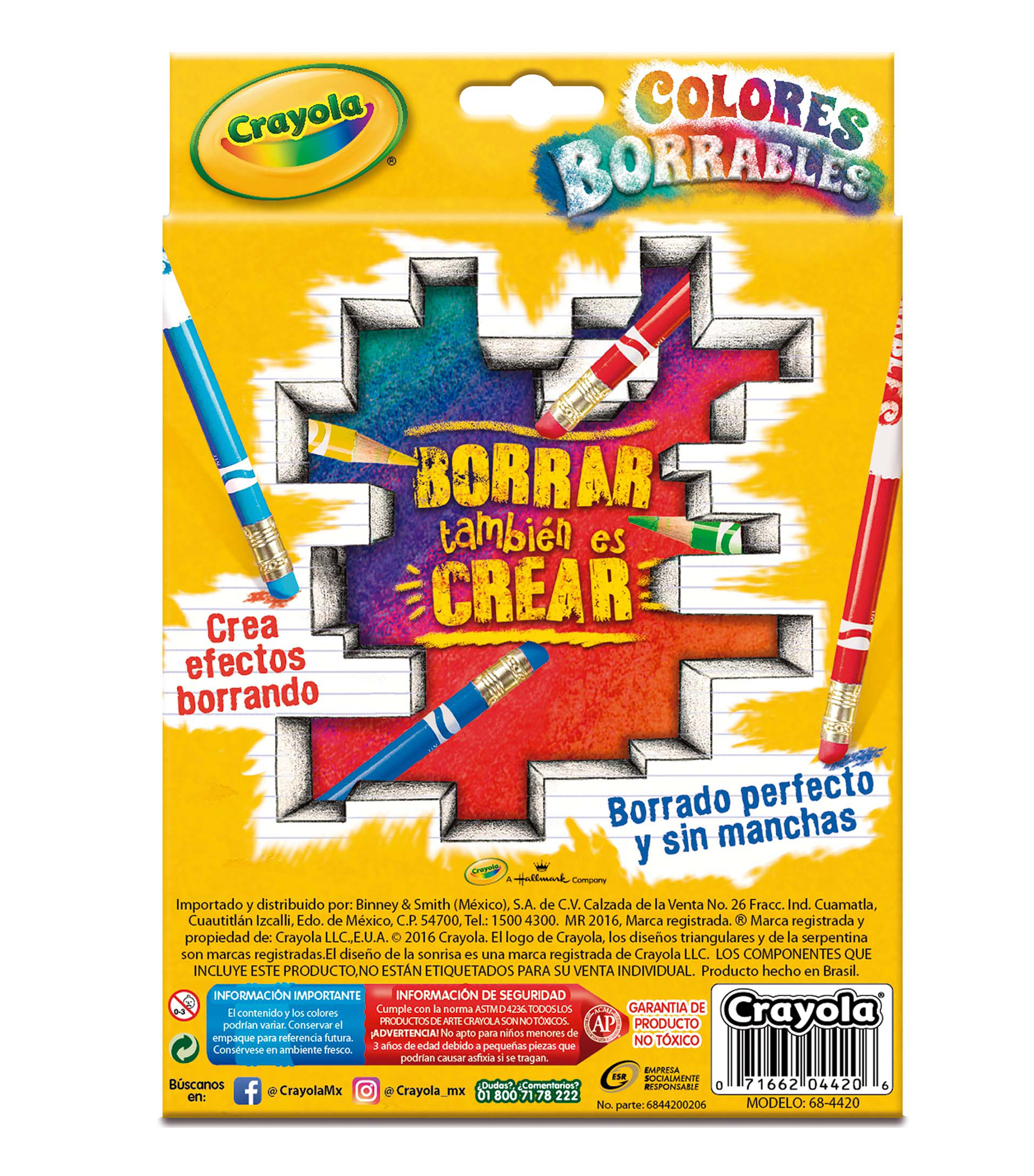 Set 20 Colores Borrables con Sacapuntas