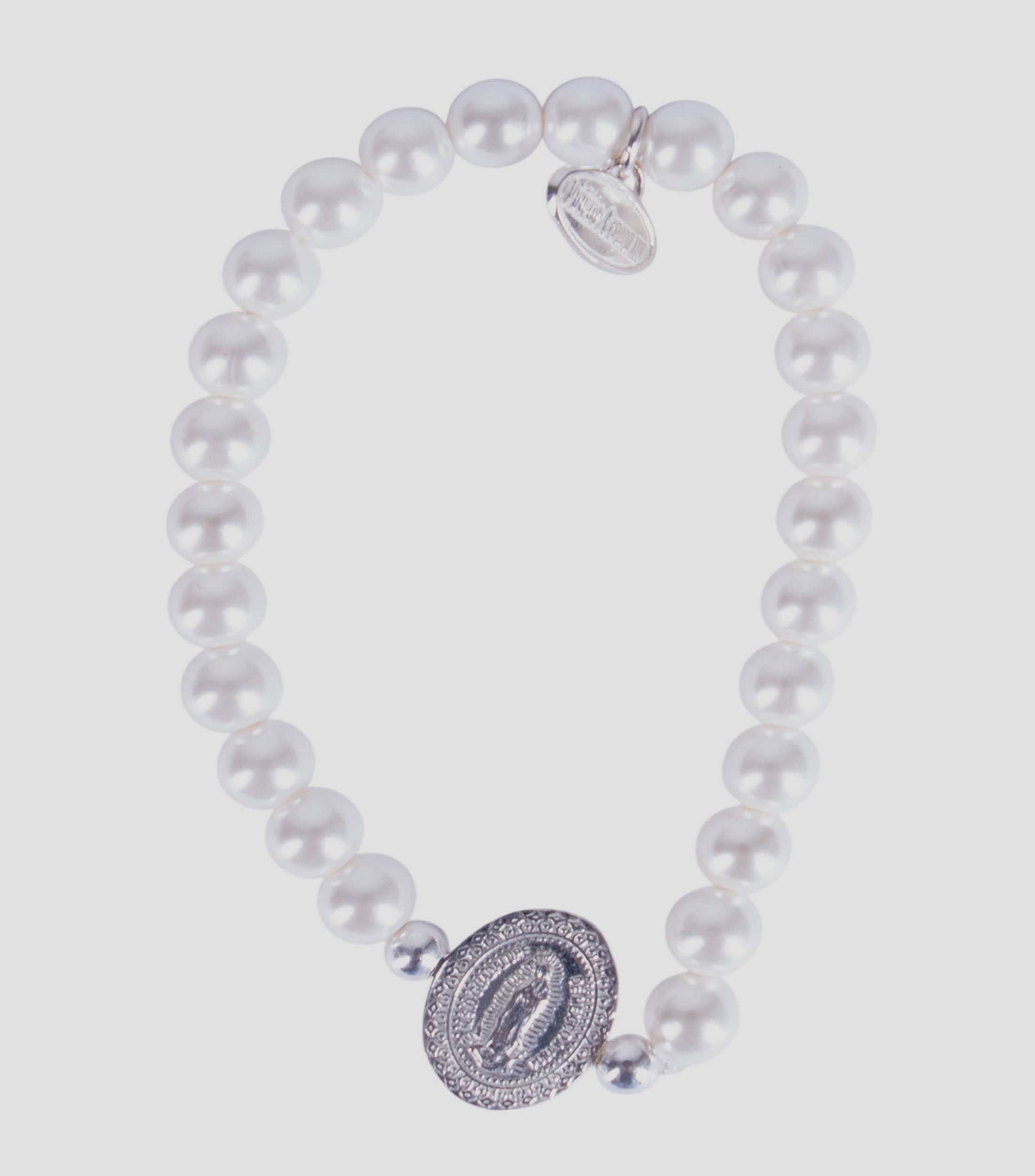 Brazalete con perlas Virgen de Guadalupe Mujer