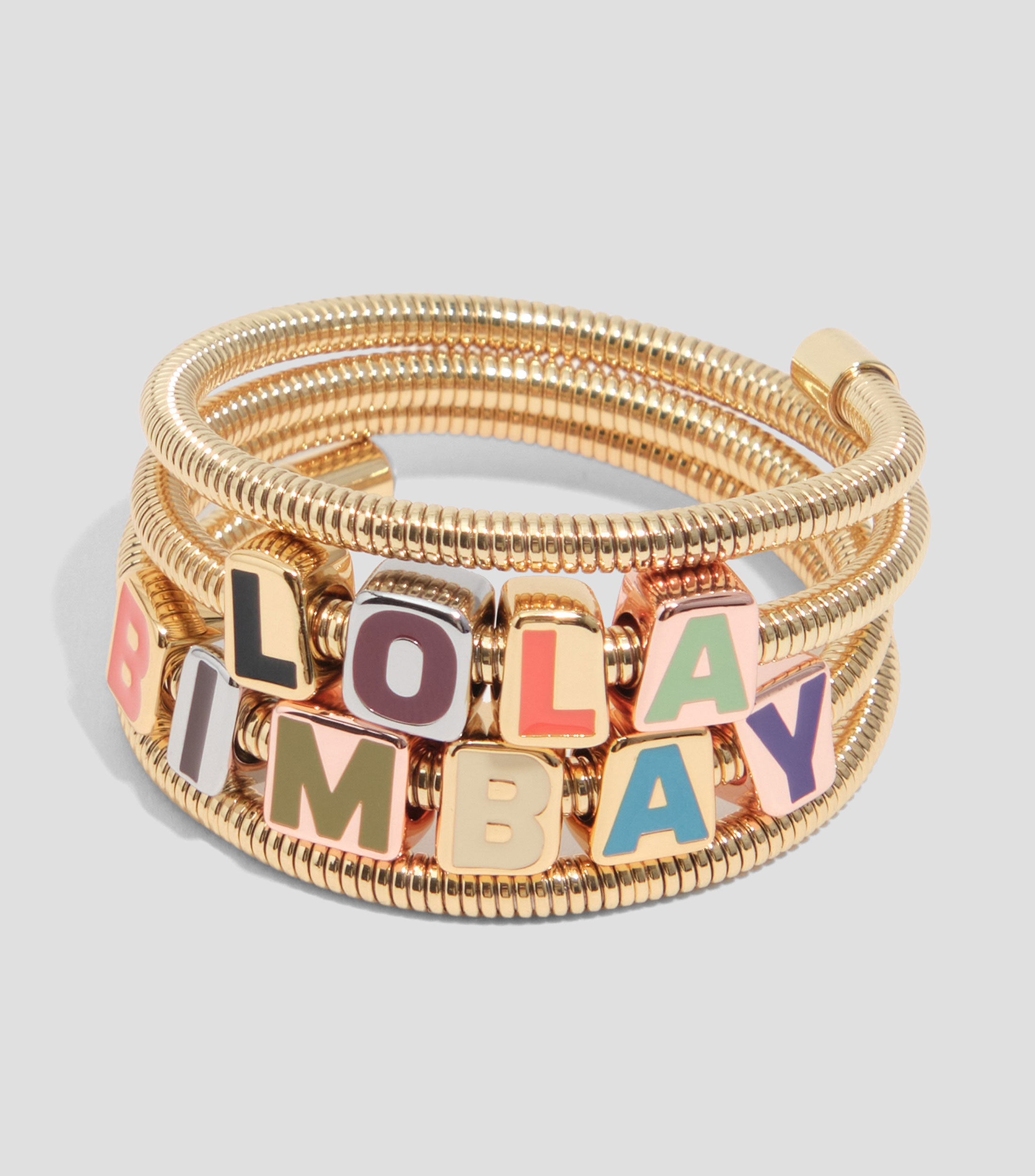 Pulsera espiral logo dados multicolor Mujer