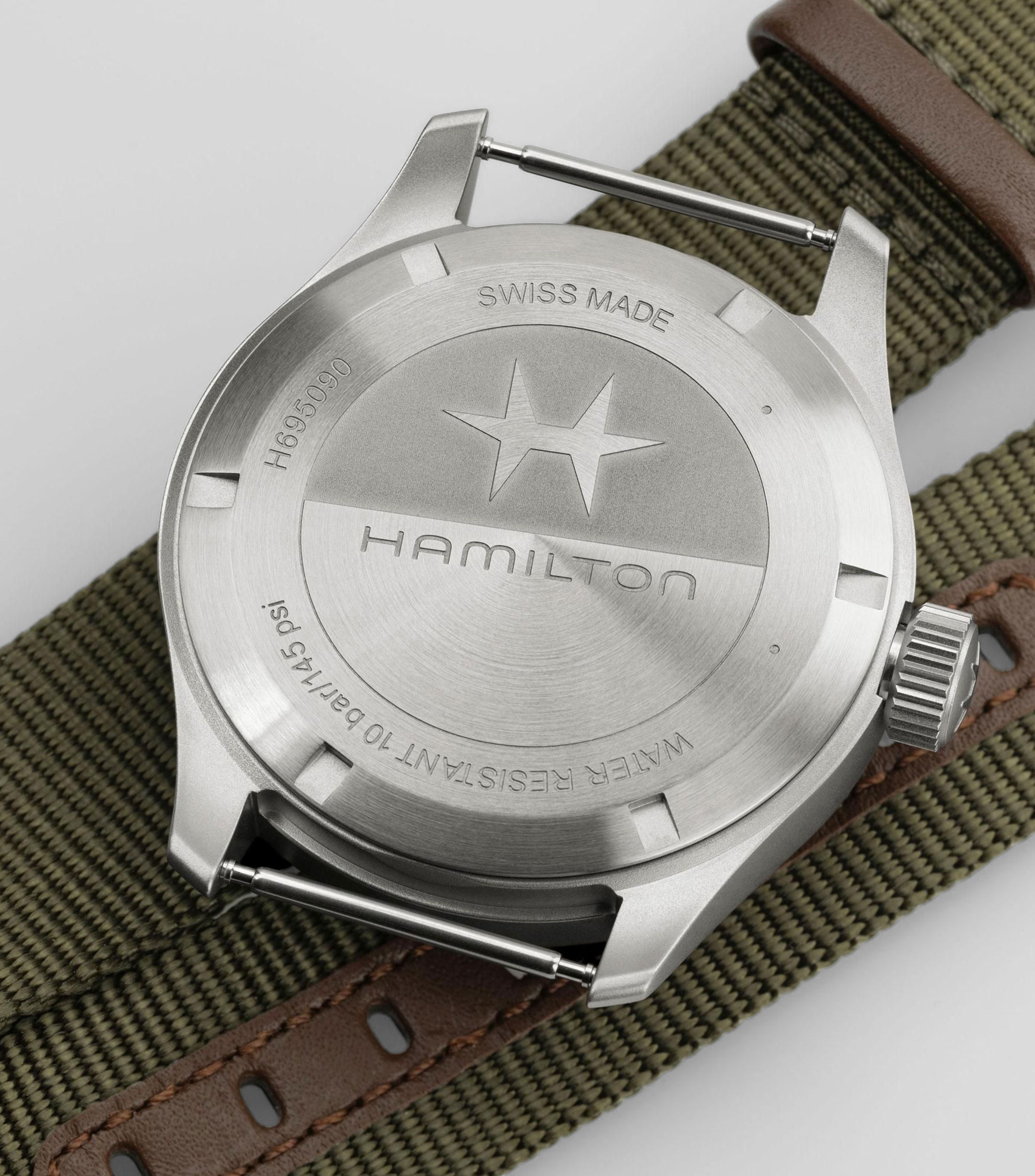 Reloj Unisex Khaki Field Power Reserve Mechanical Casual Plateado