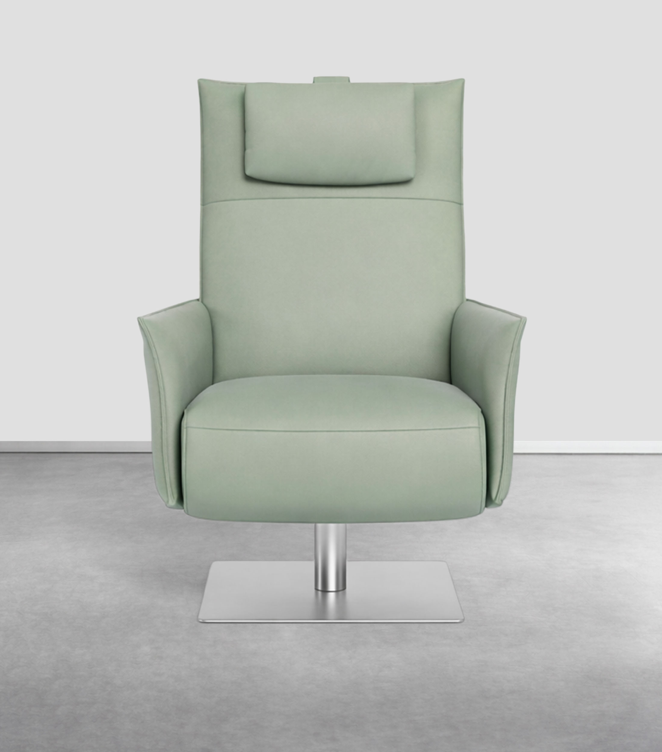 Sillón reclinable eléctrico Bazzta en piel