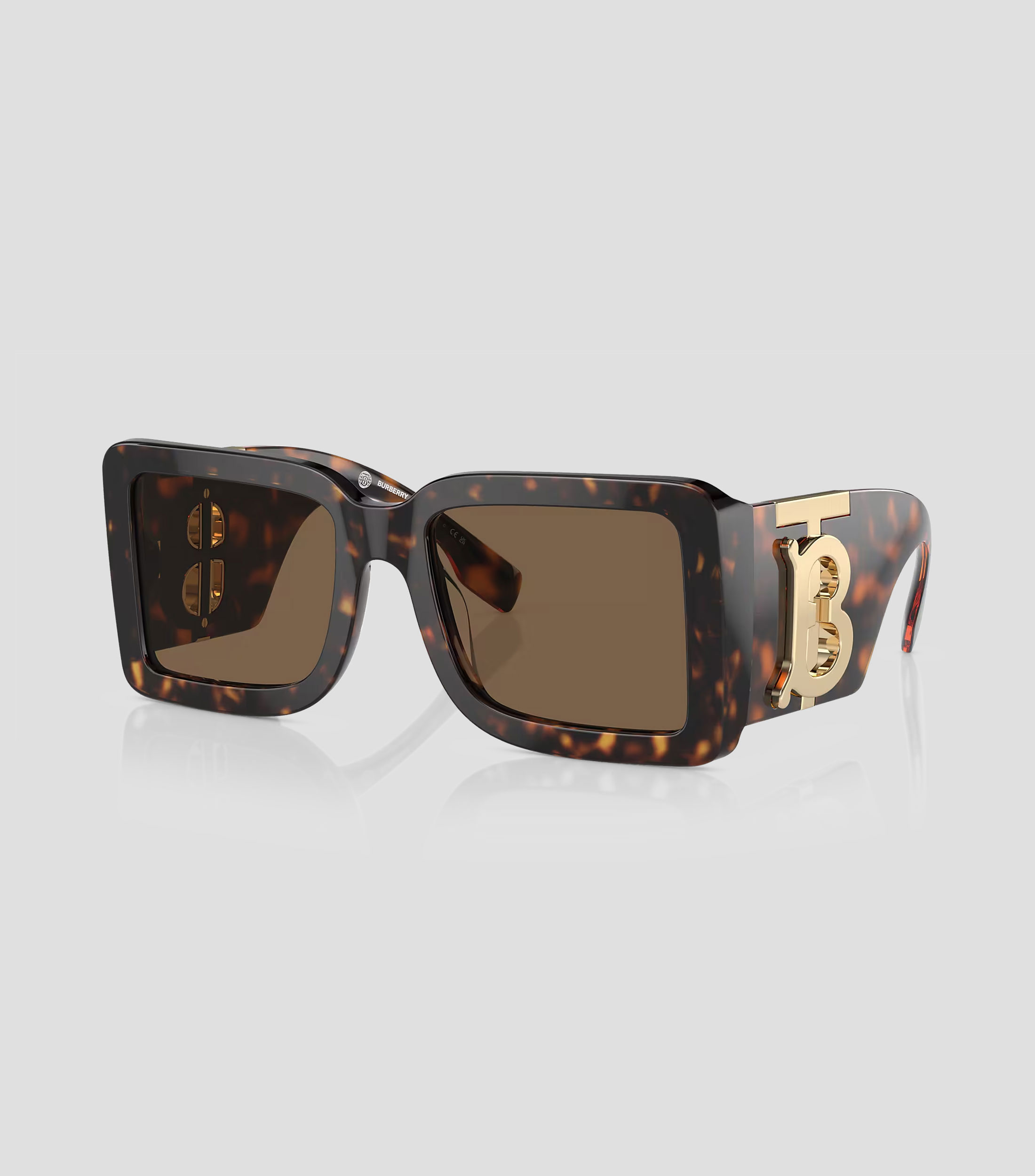 Lentes de sol cuadrados marrón Mujer