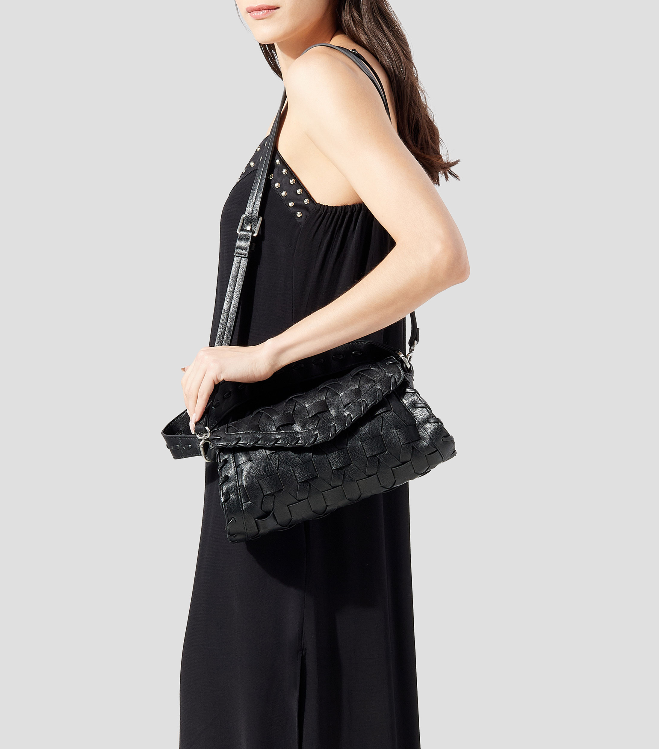 Bolsa shoulder Argon Black Zarauz lisa Mujer
