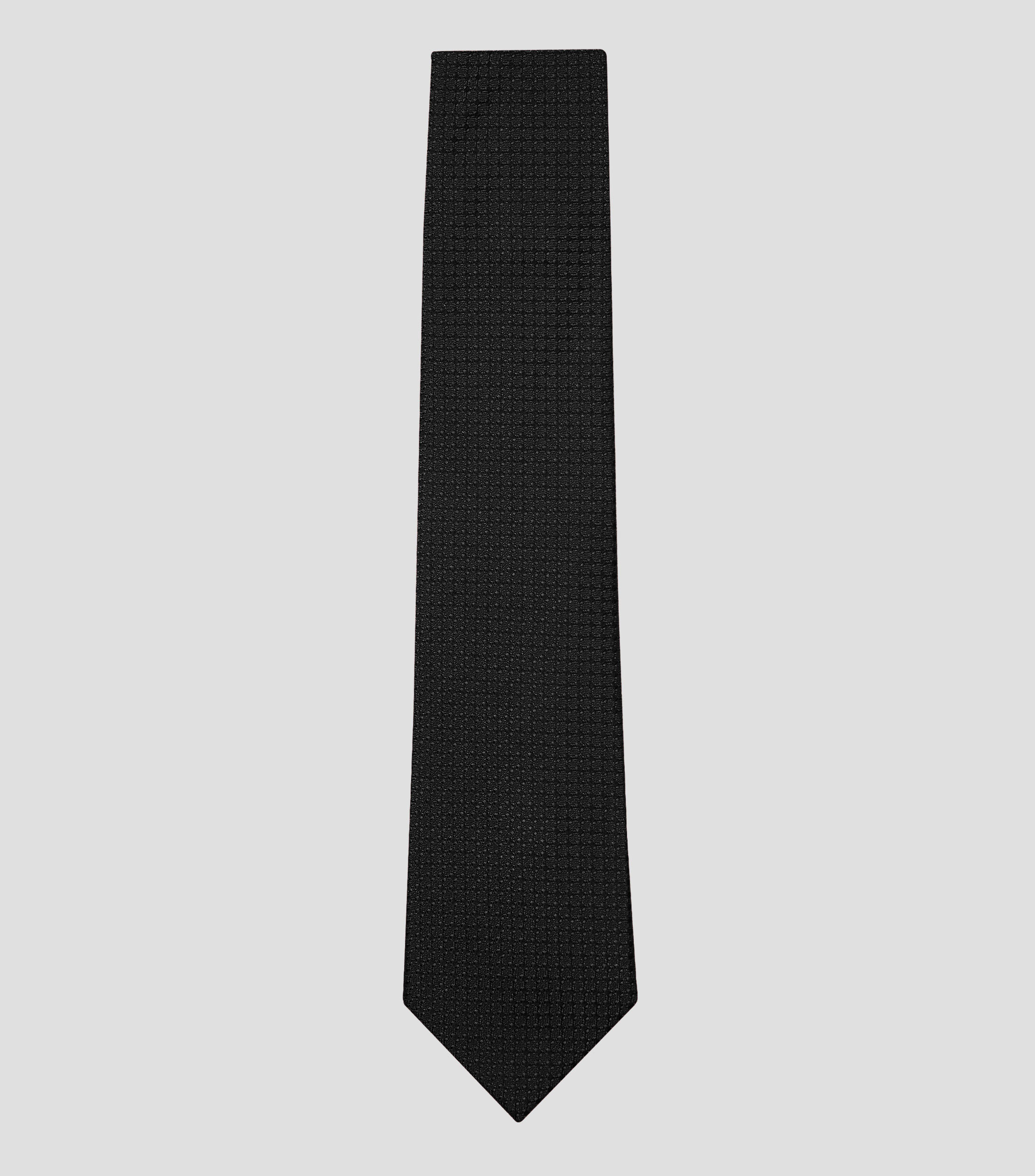 Corbata ancha de seda con microdiseño