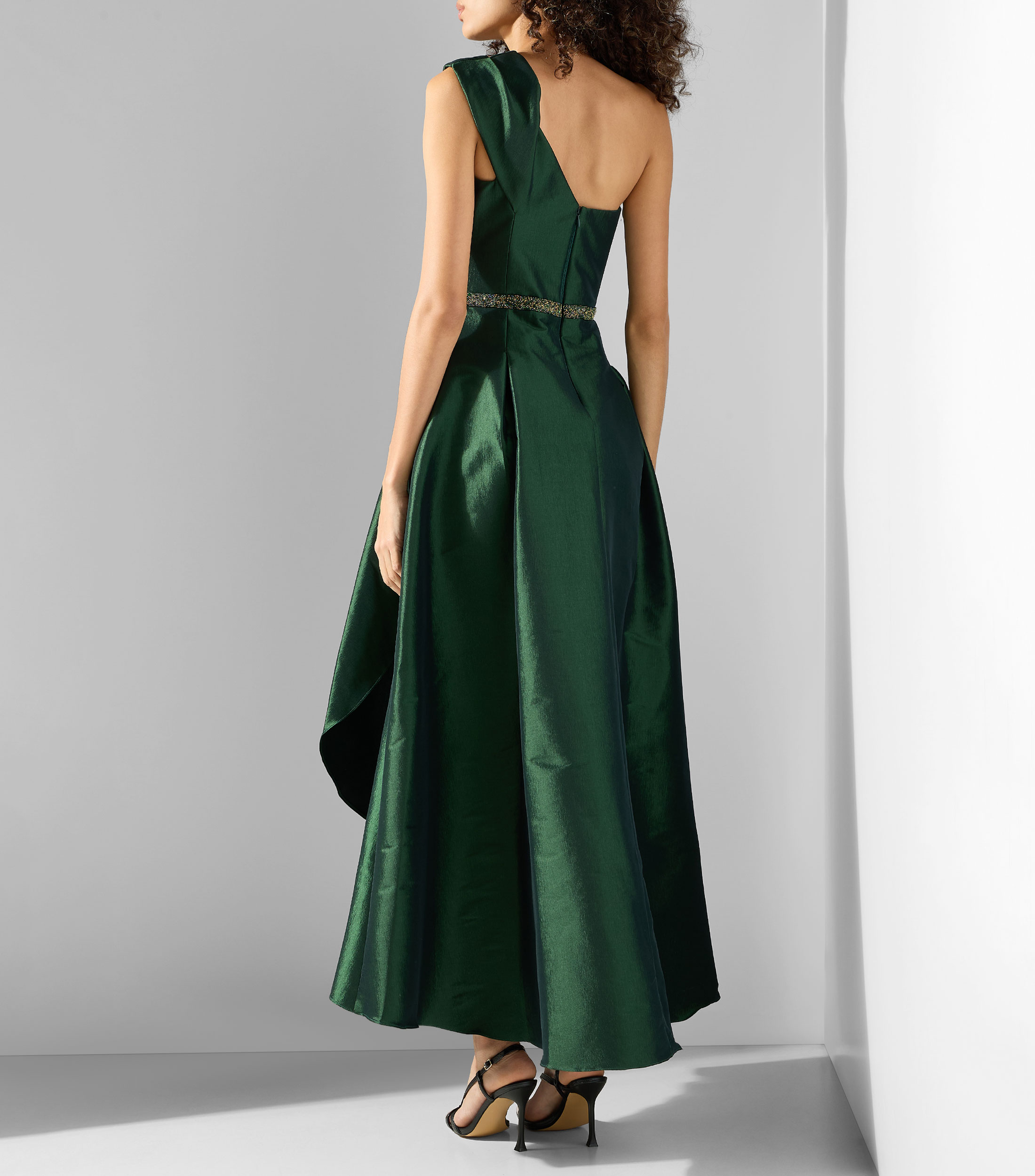 Vestido de fiesta largo liso Mujer