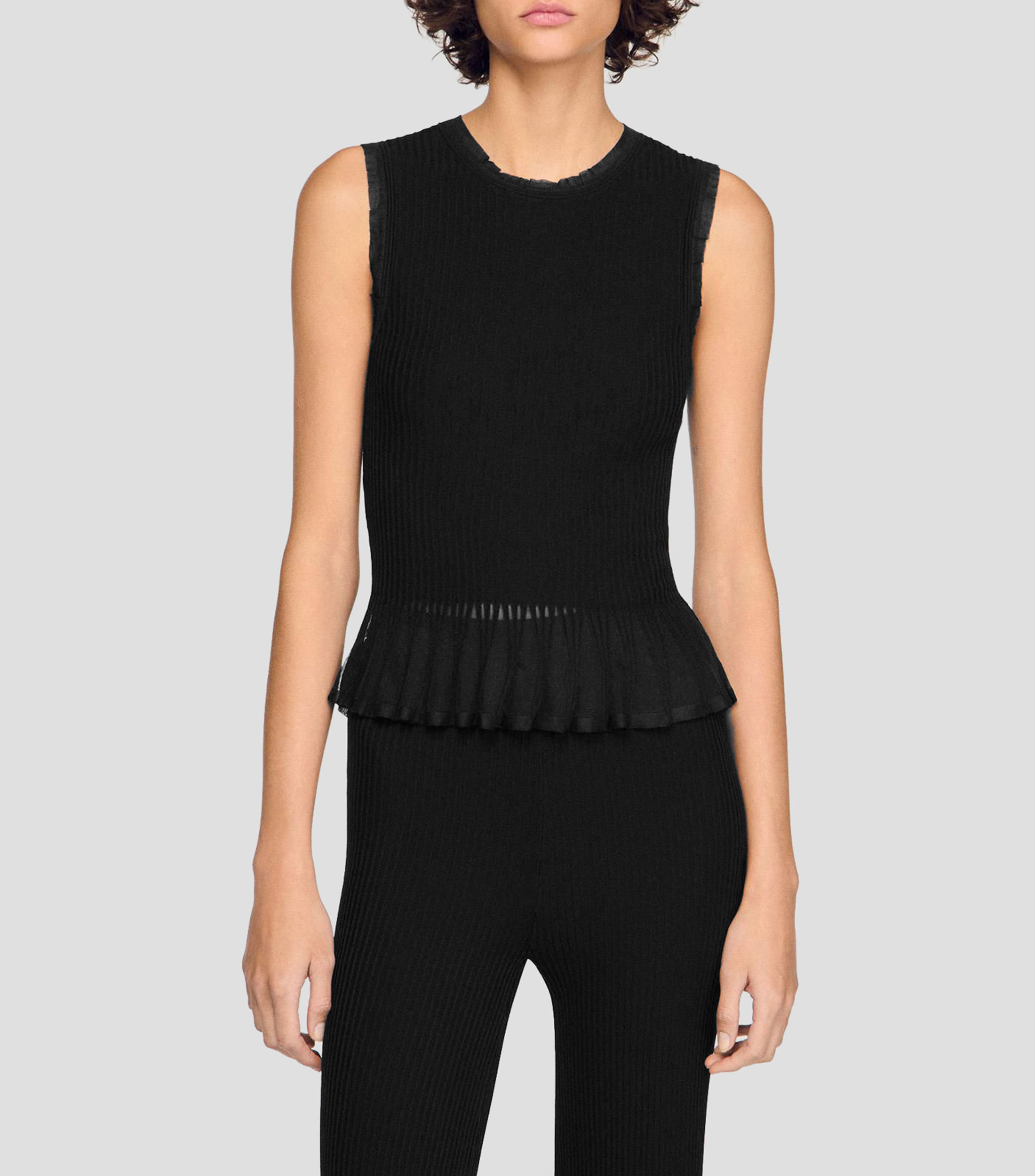Blusa microdiseño sin mangas Mujer