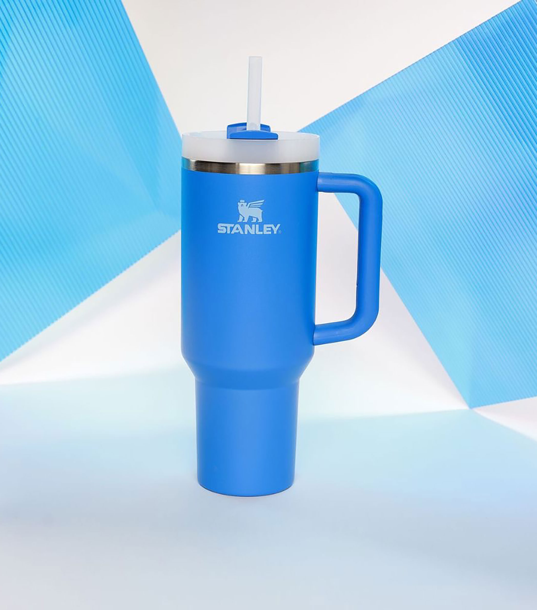 Termo Stanley Quencher azul en acero inoxidable con popote, 1.18 L