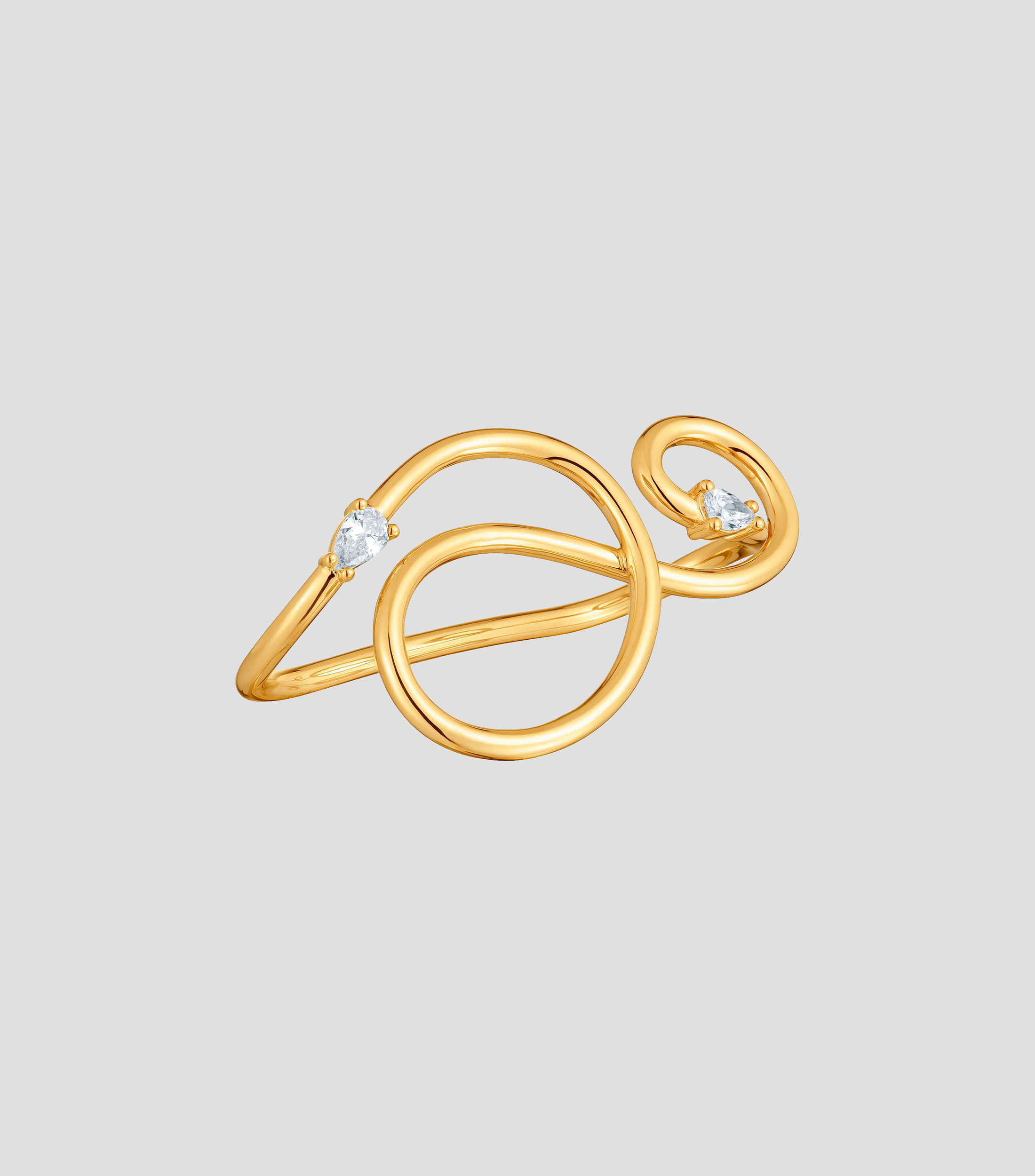 Anillo en plata Lio LGD con diamantes Mujer