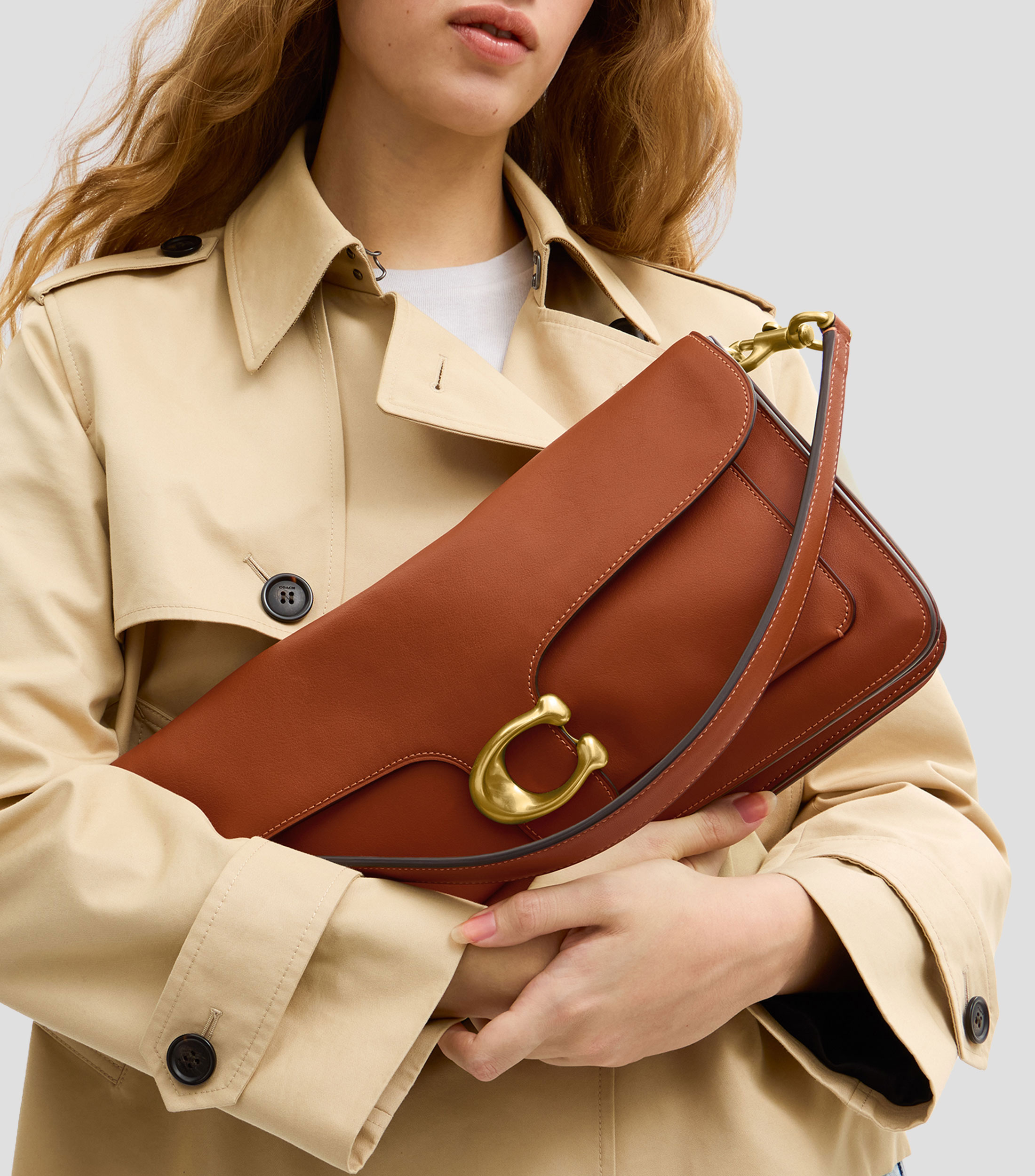 Bolsa Shoulder Café en piel Tabby 36 Lisa Mujer