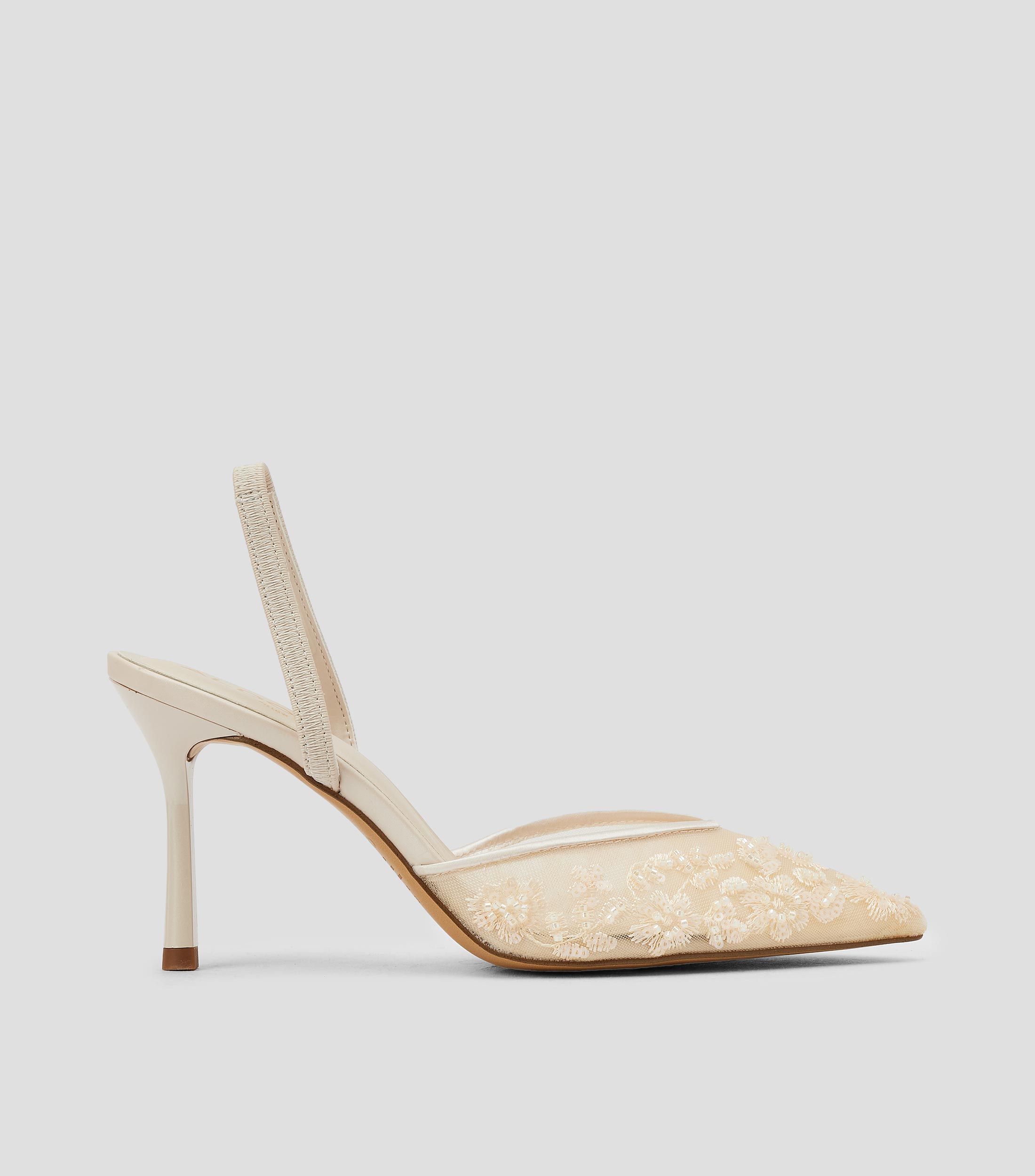 Zapatillas slingback con tacón alto delgado Mujer