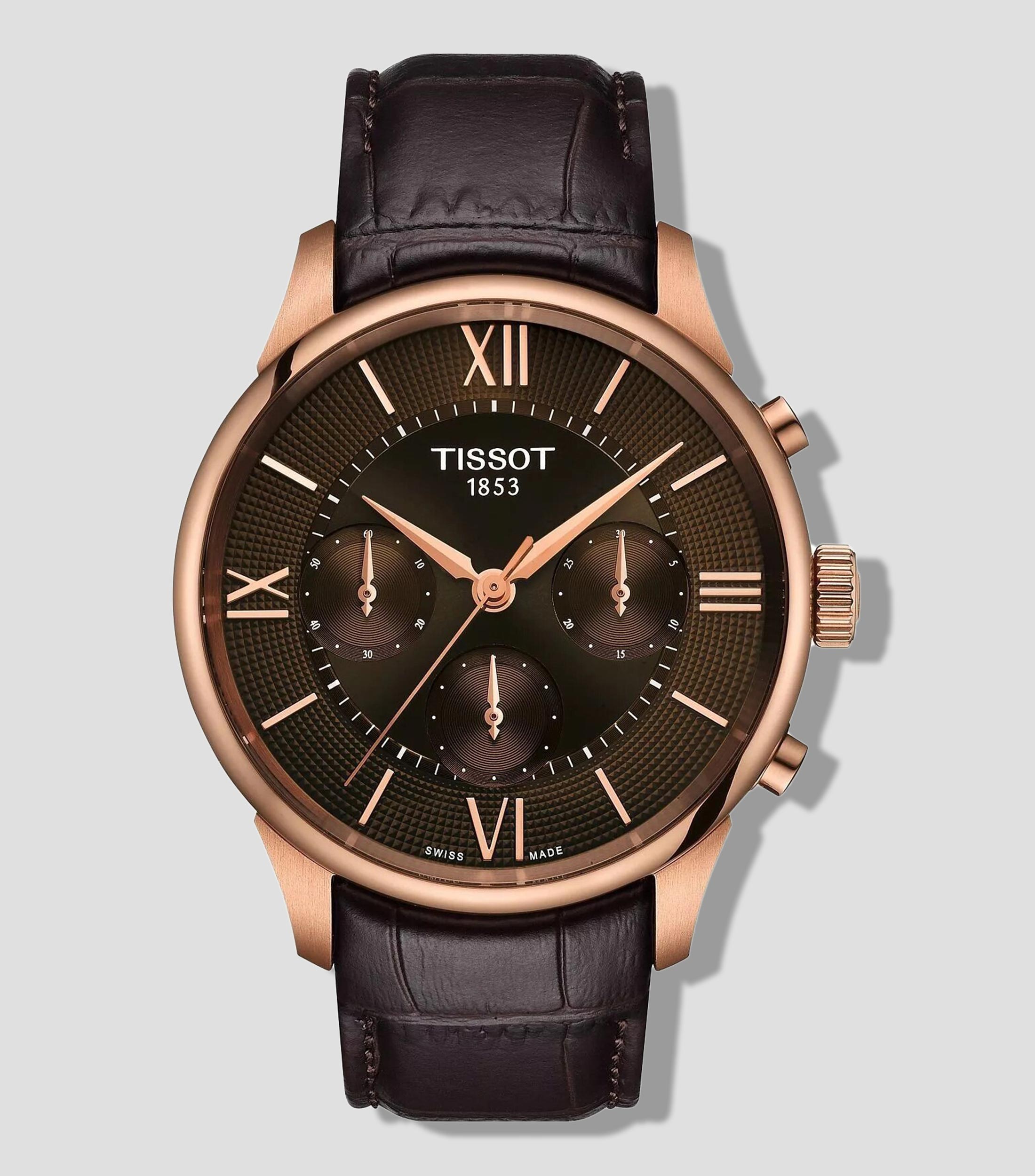 Reloj para Hombre Chemin des Tourelles Chronograph casual dorado/café