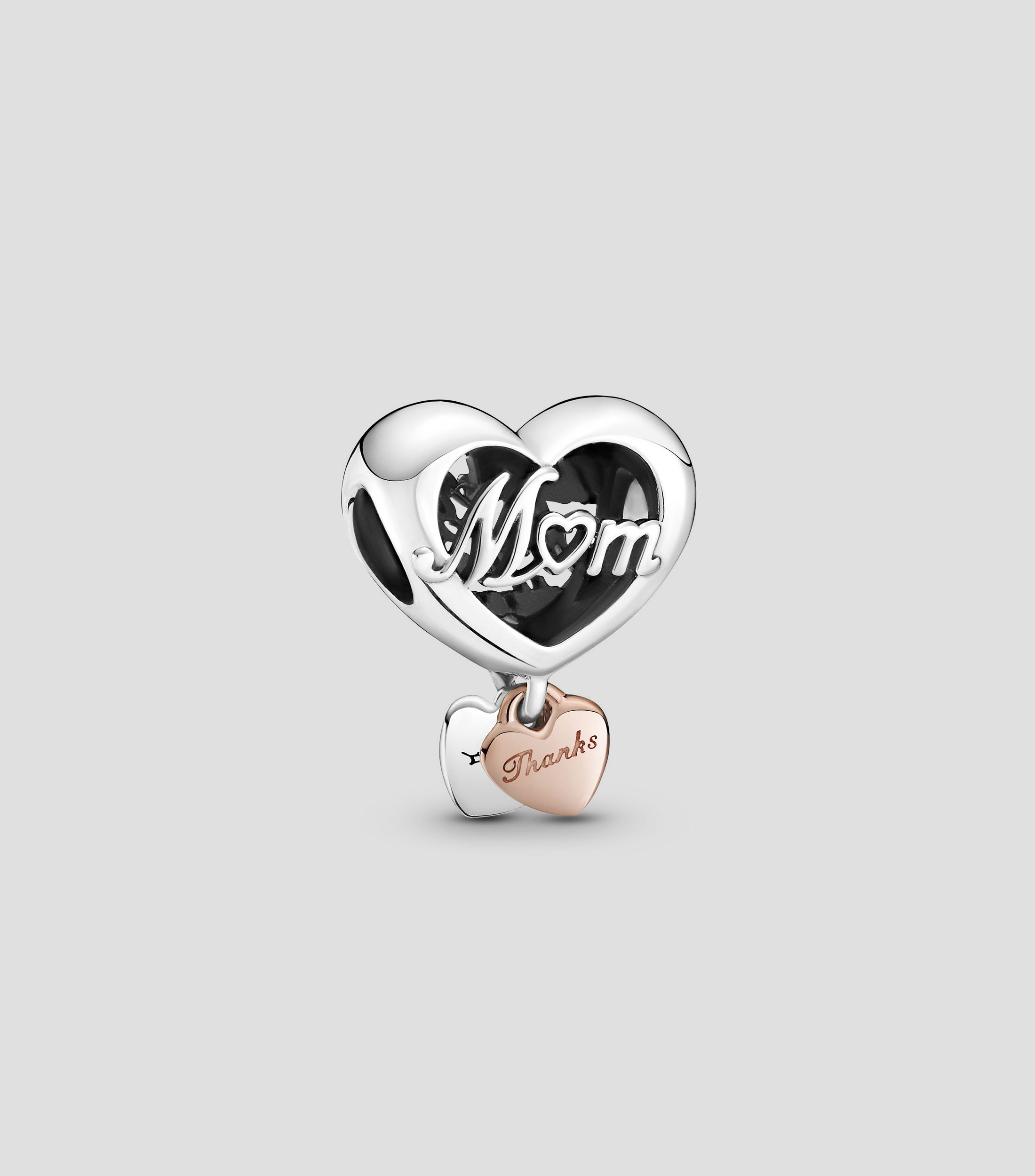 Charm Corazón en plata .925 Gracias Mama Mujer